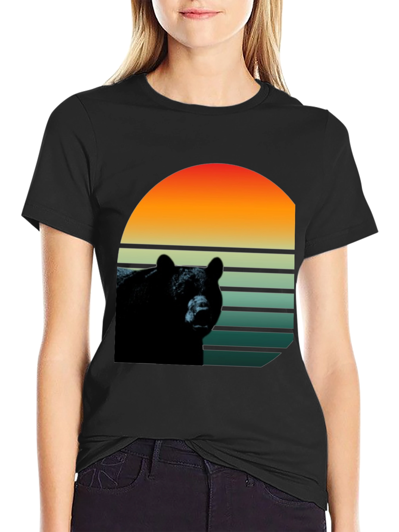 Retro Bear Graphic T-Shirt - Stylish Wildlife Design
