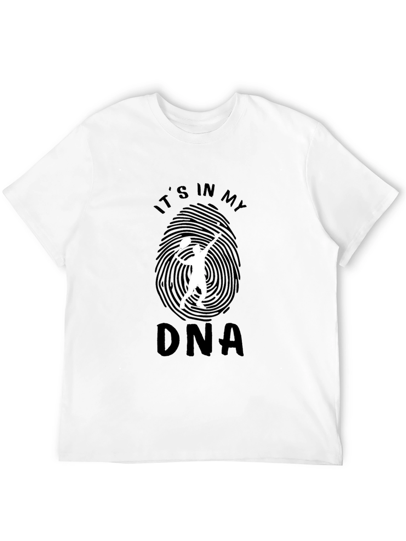 Tennis DNA Graphic Tee - Black Cotton T-Shirt
