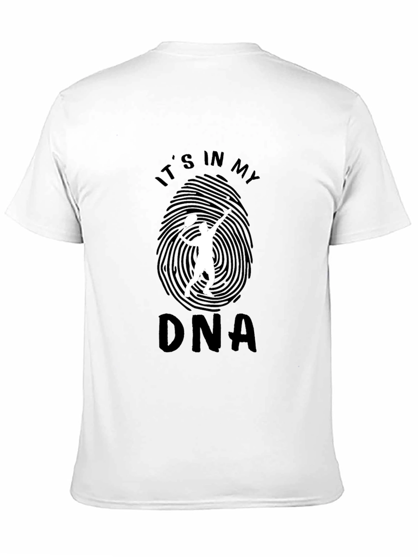 Tennis DNA Graphic Tee - Black Cotton T-Shirt