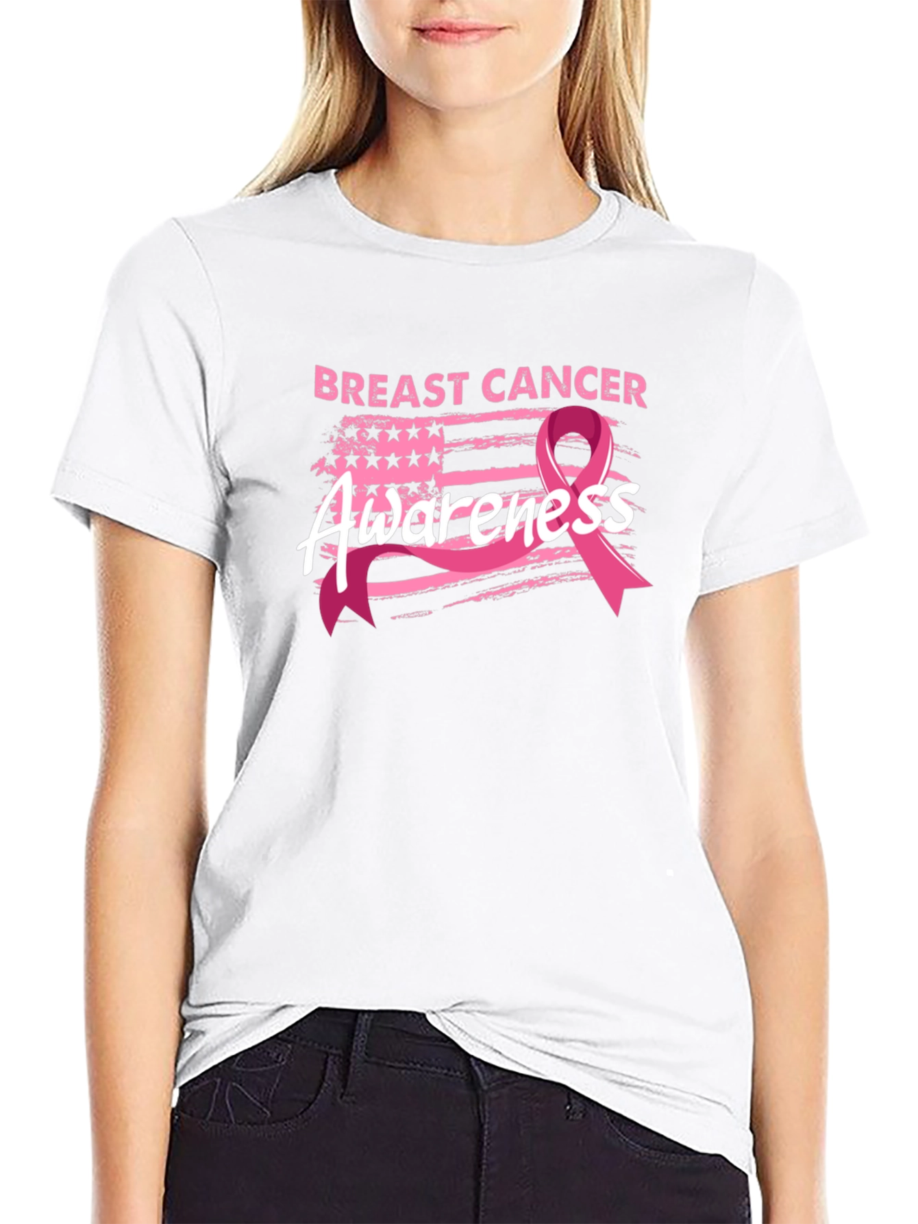 Breast Cancer Awareness Ribbon Tee
