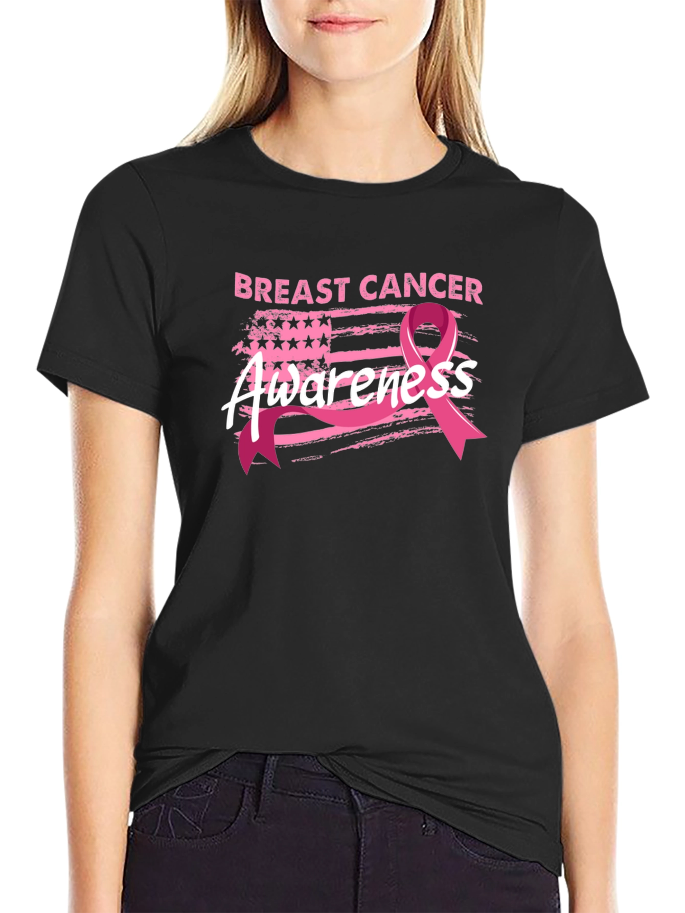 Breast Cancer Awareness Ribbon Tee