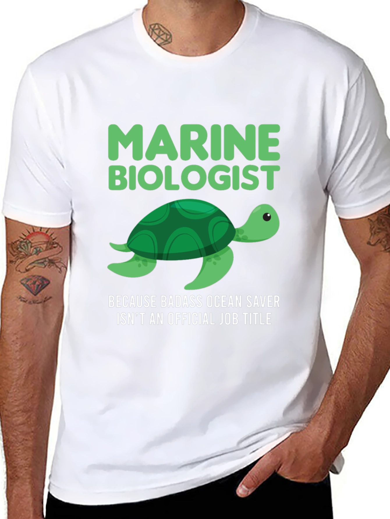 Marine Biologist Turtle Graphic T-Shirt