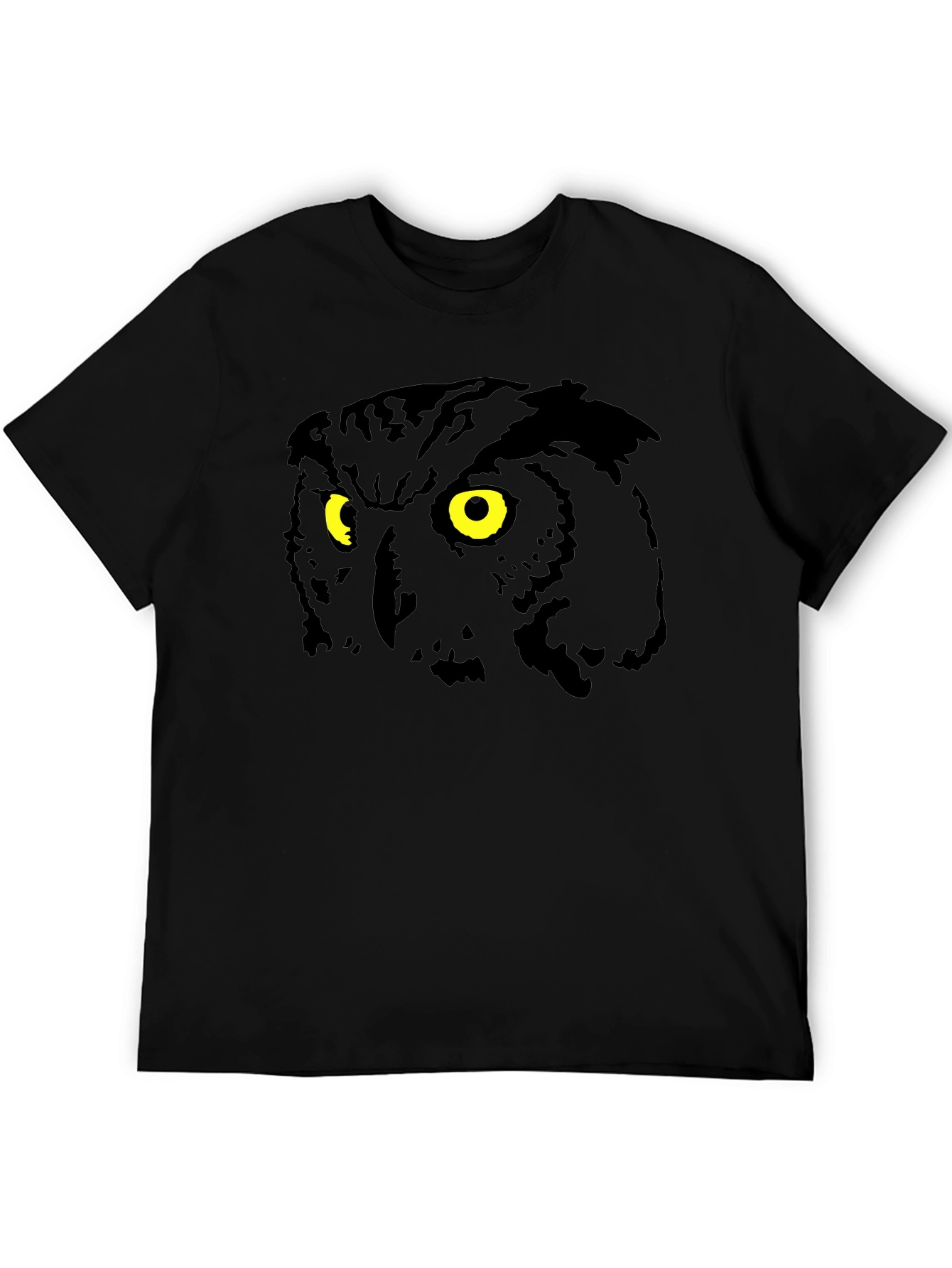 Owl Eyes Graphic Black T-Shirt