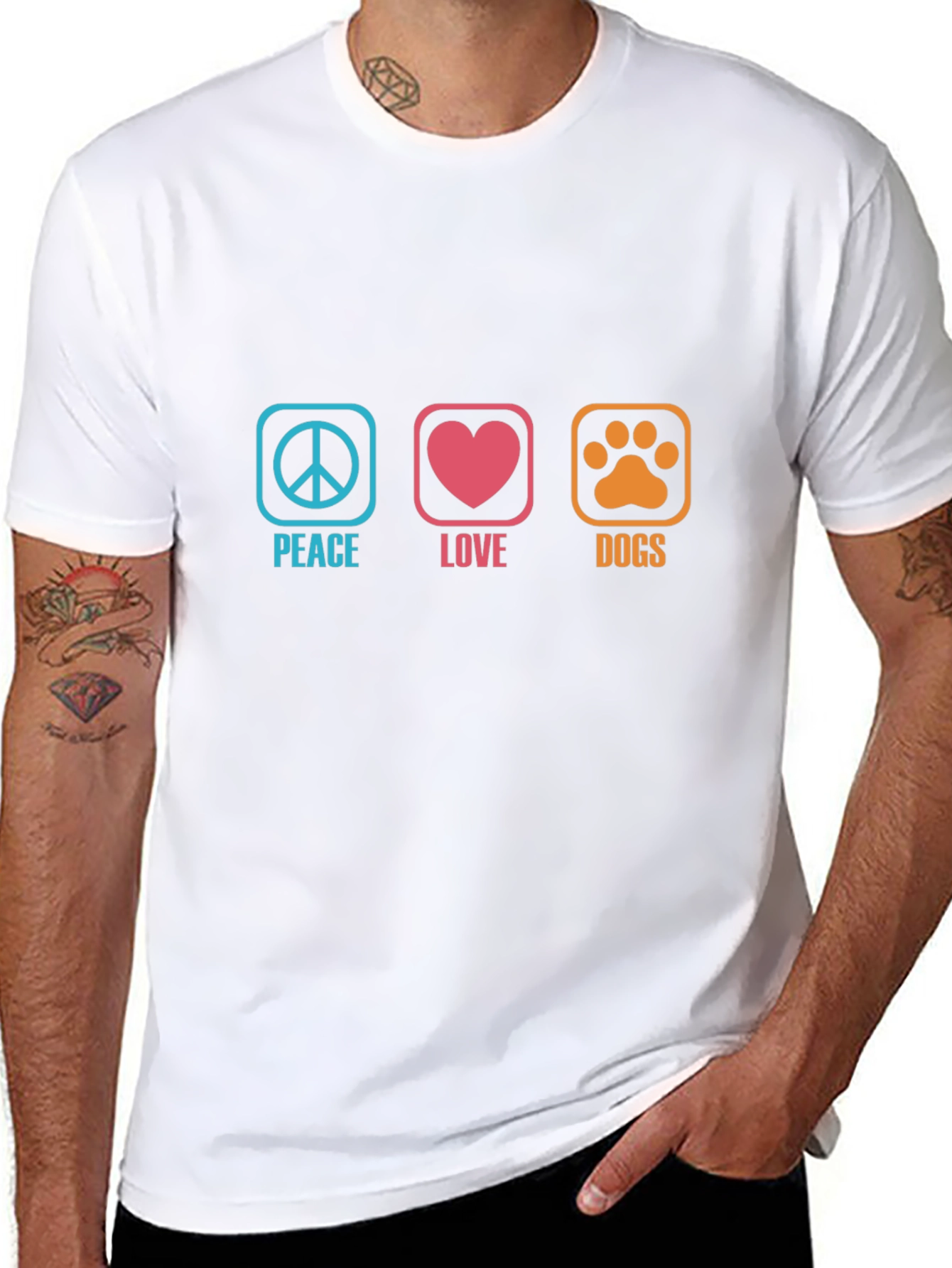 Peace Love Dogs Graphic T-Shirt