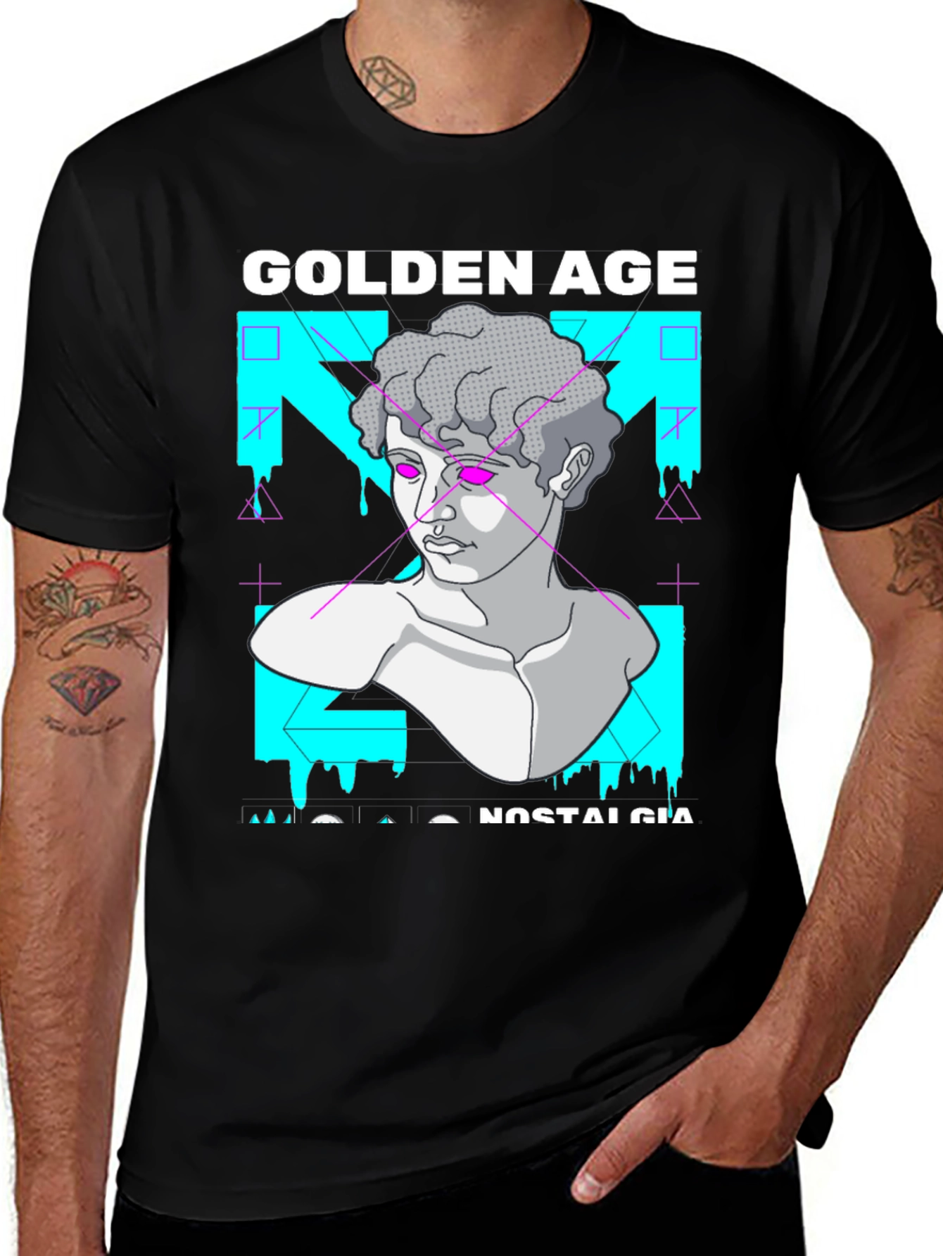 Golden Age Nostalgia Graphic Print T-Shirt