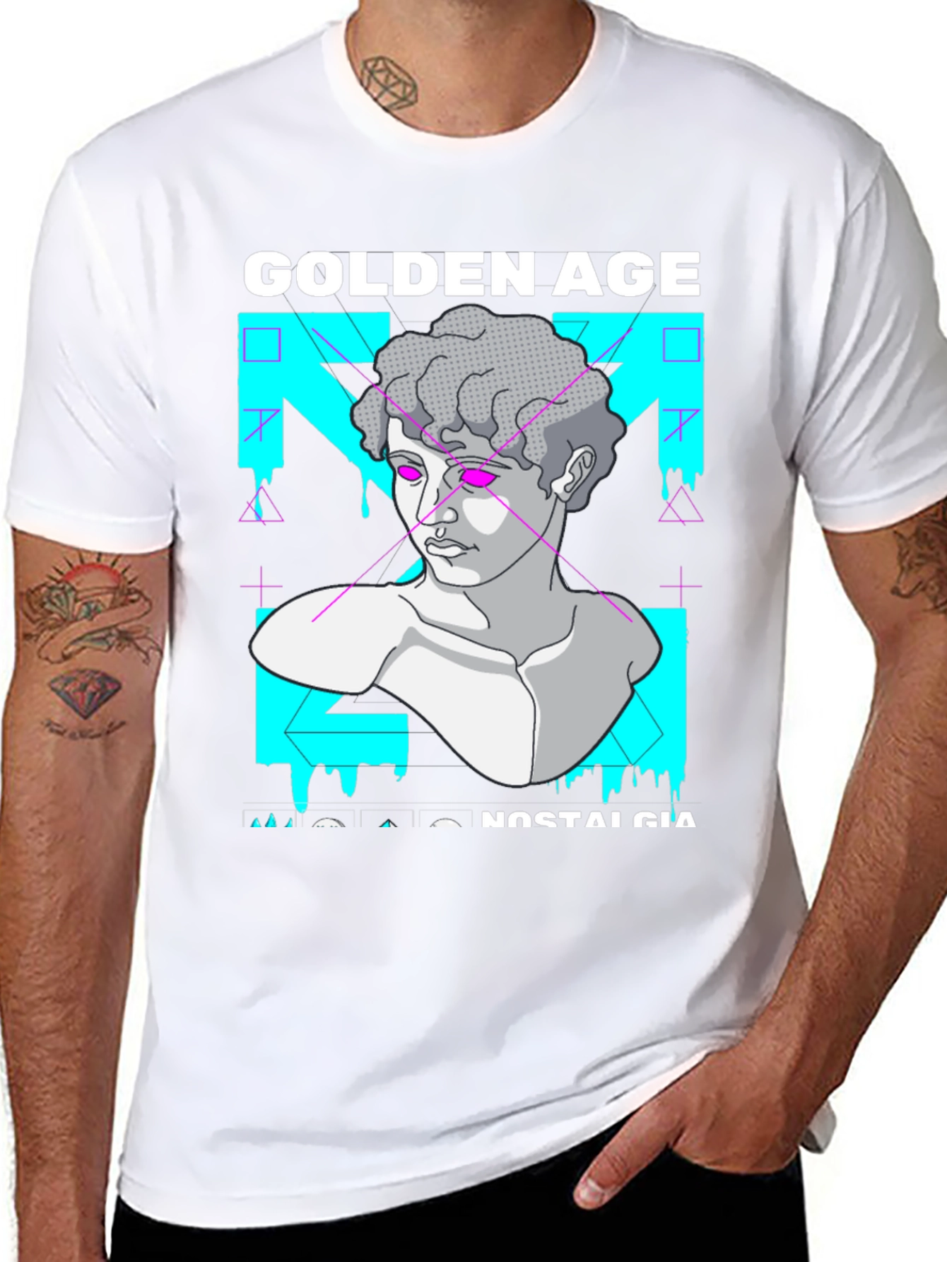 Golden Age Nostalgia Graphic Print T-Shirt