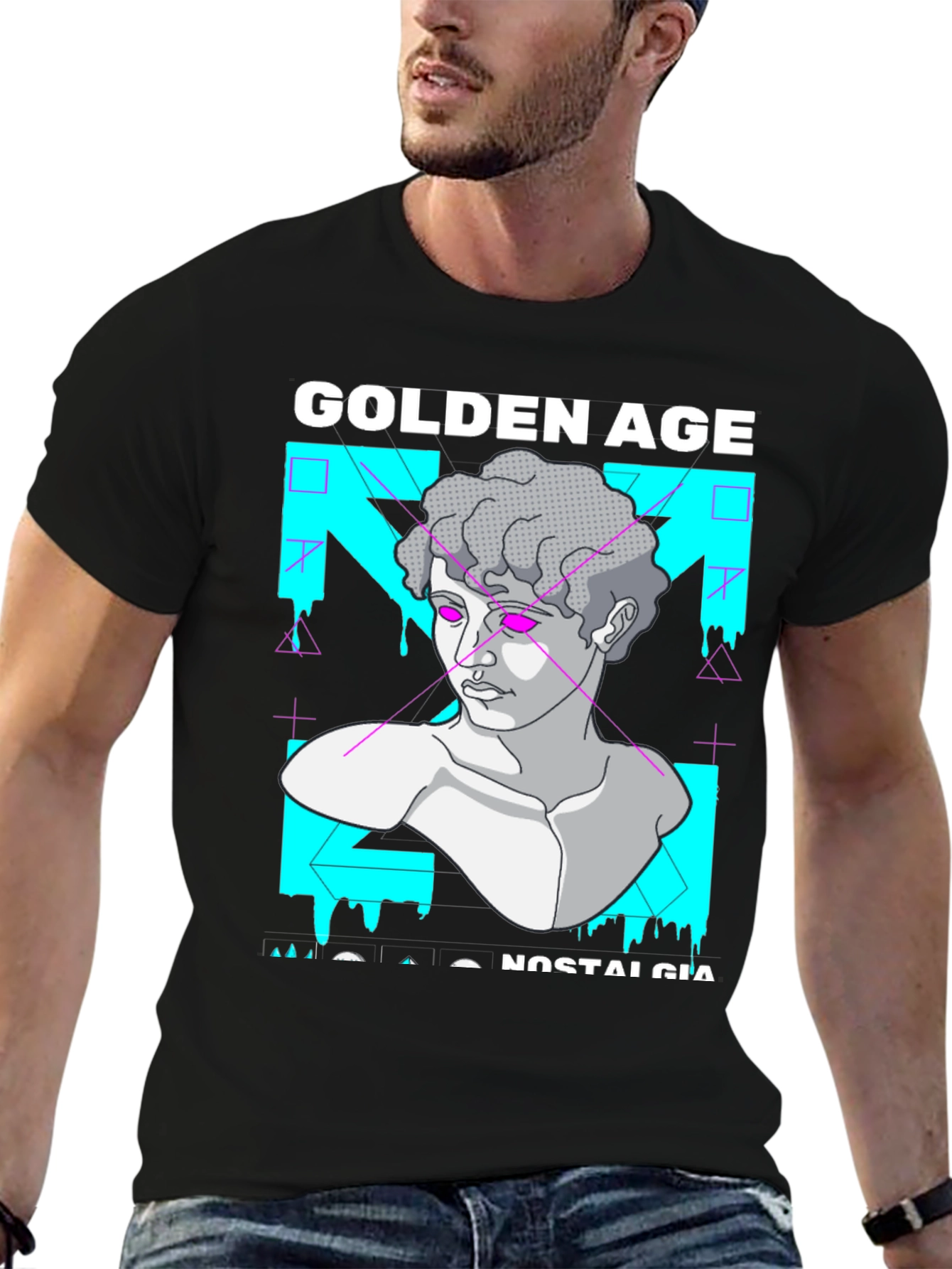 Golden Age Nostalgia Graphic Print T-Shirt