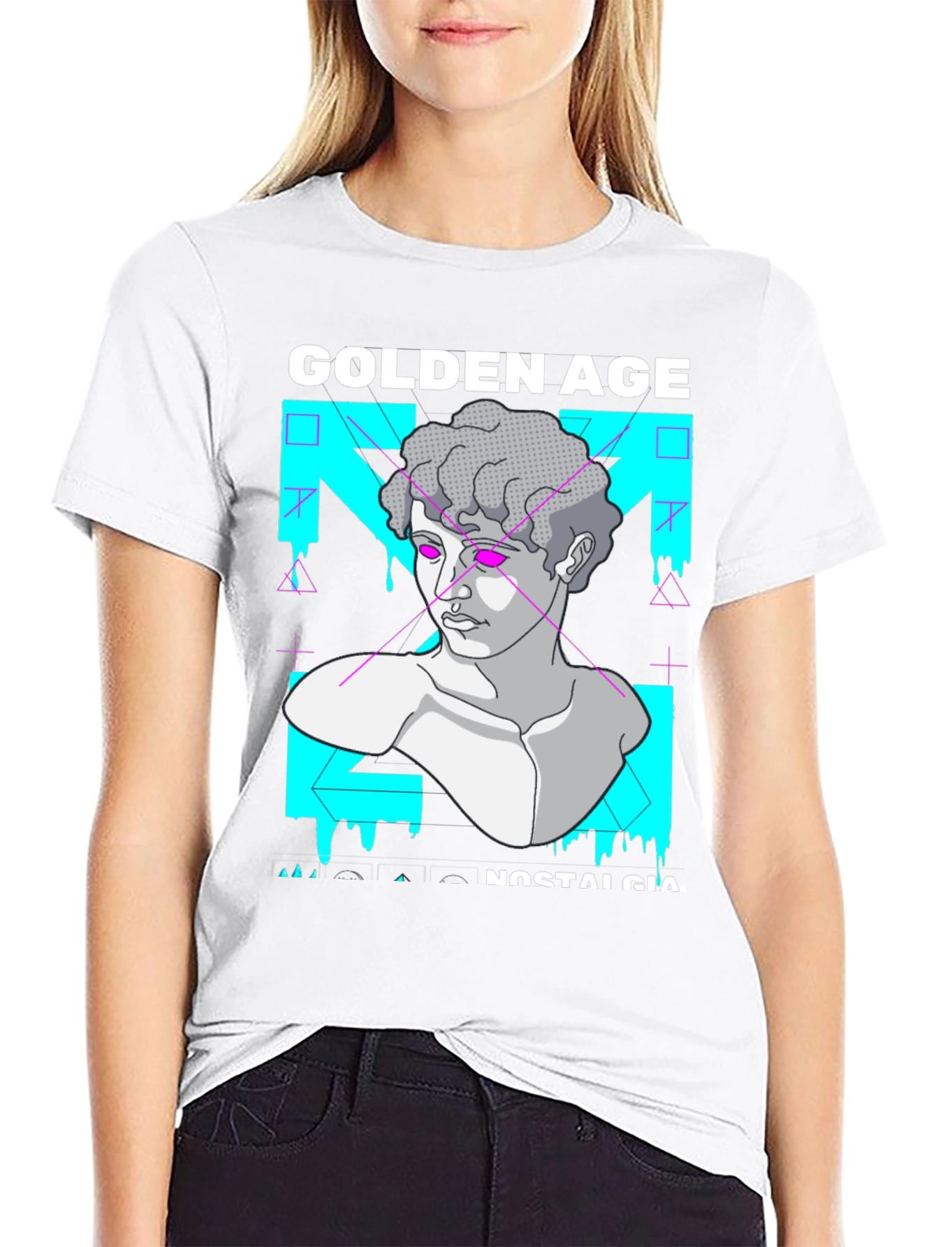 Golden Age Nostalgia Graphic Print T-Shirt