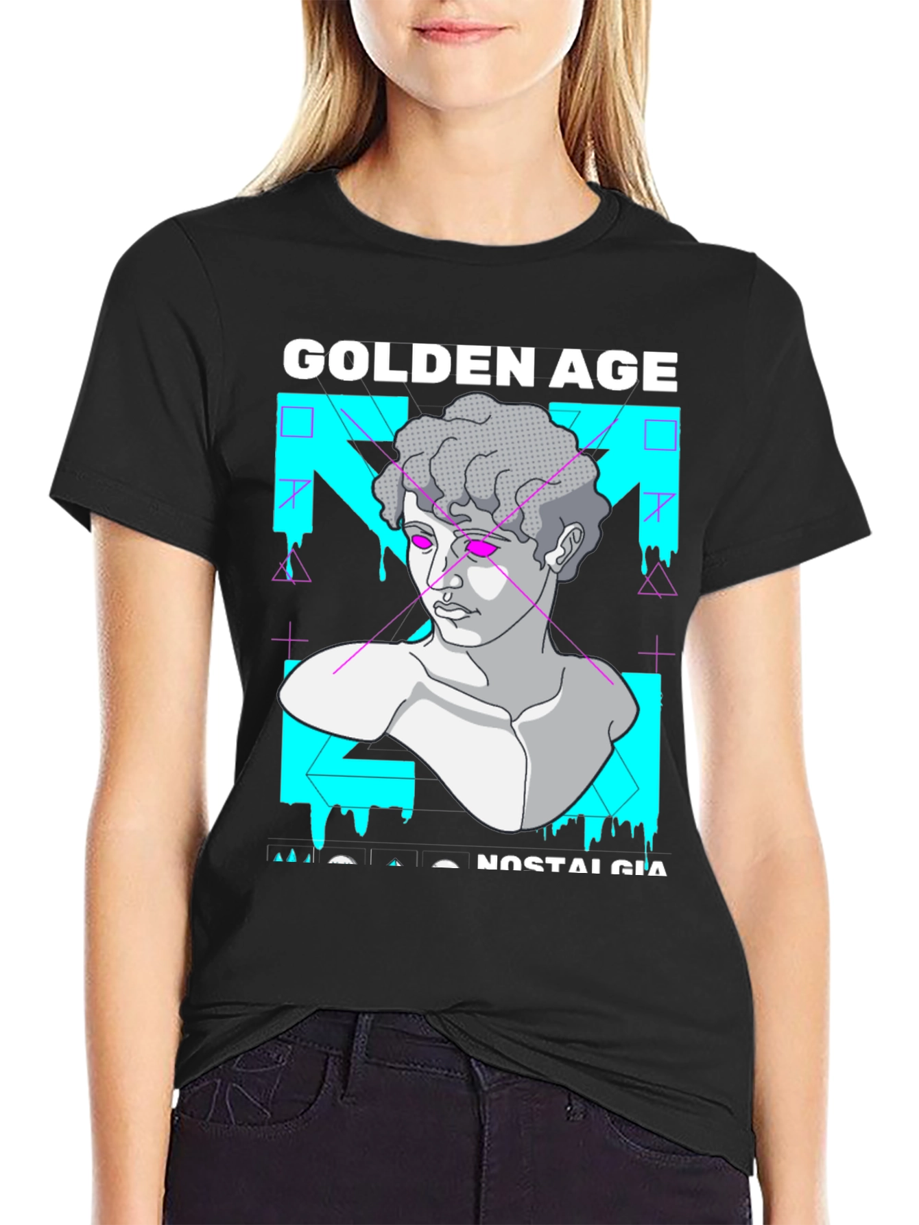 Golden Age Nostalgia Graphic Print T-Shirt