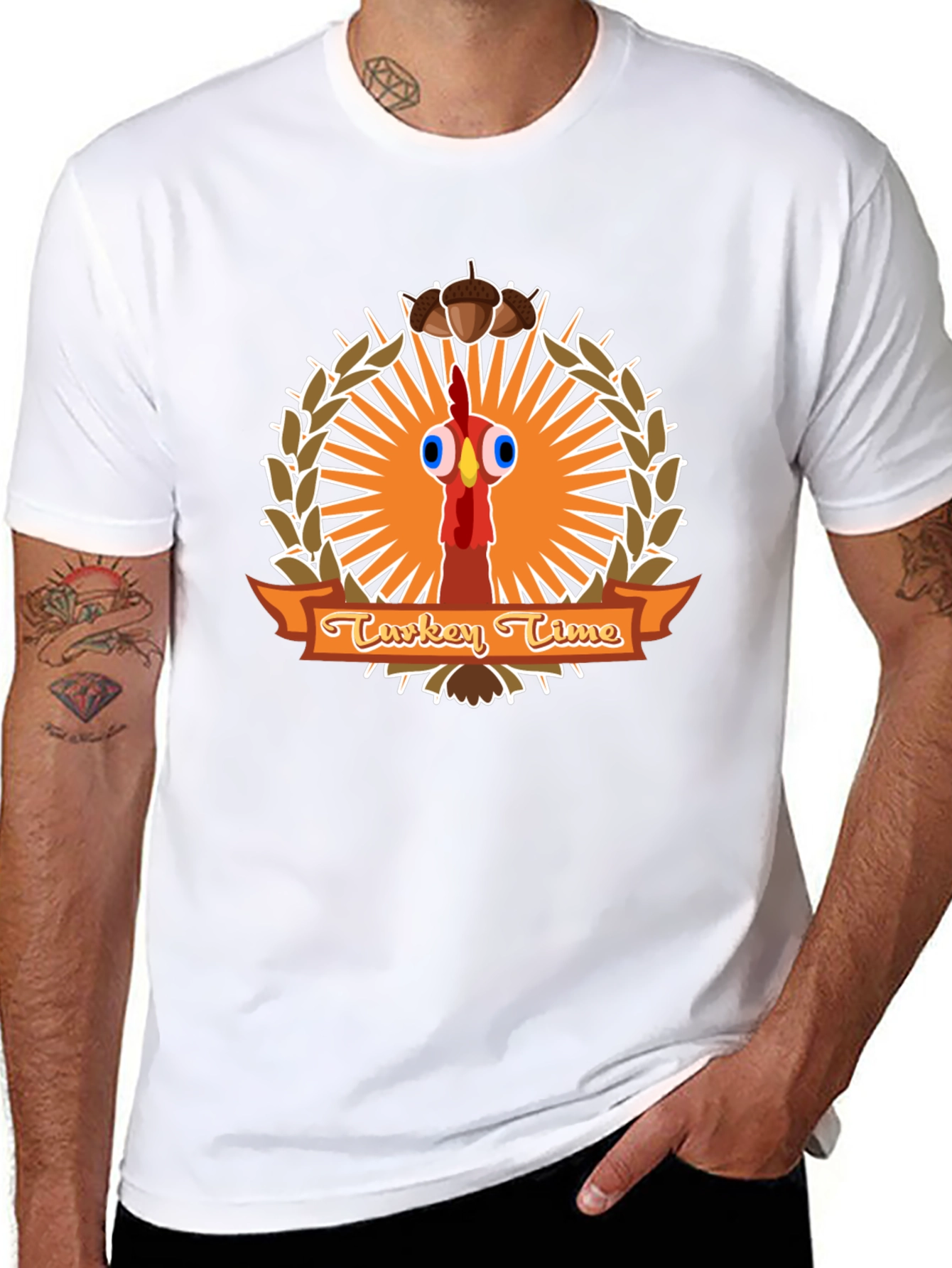 Turkey Time T-Shirt Funny Thanksgiving Tee