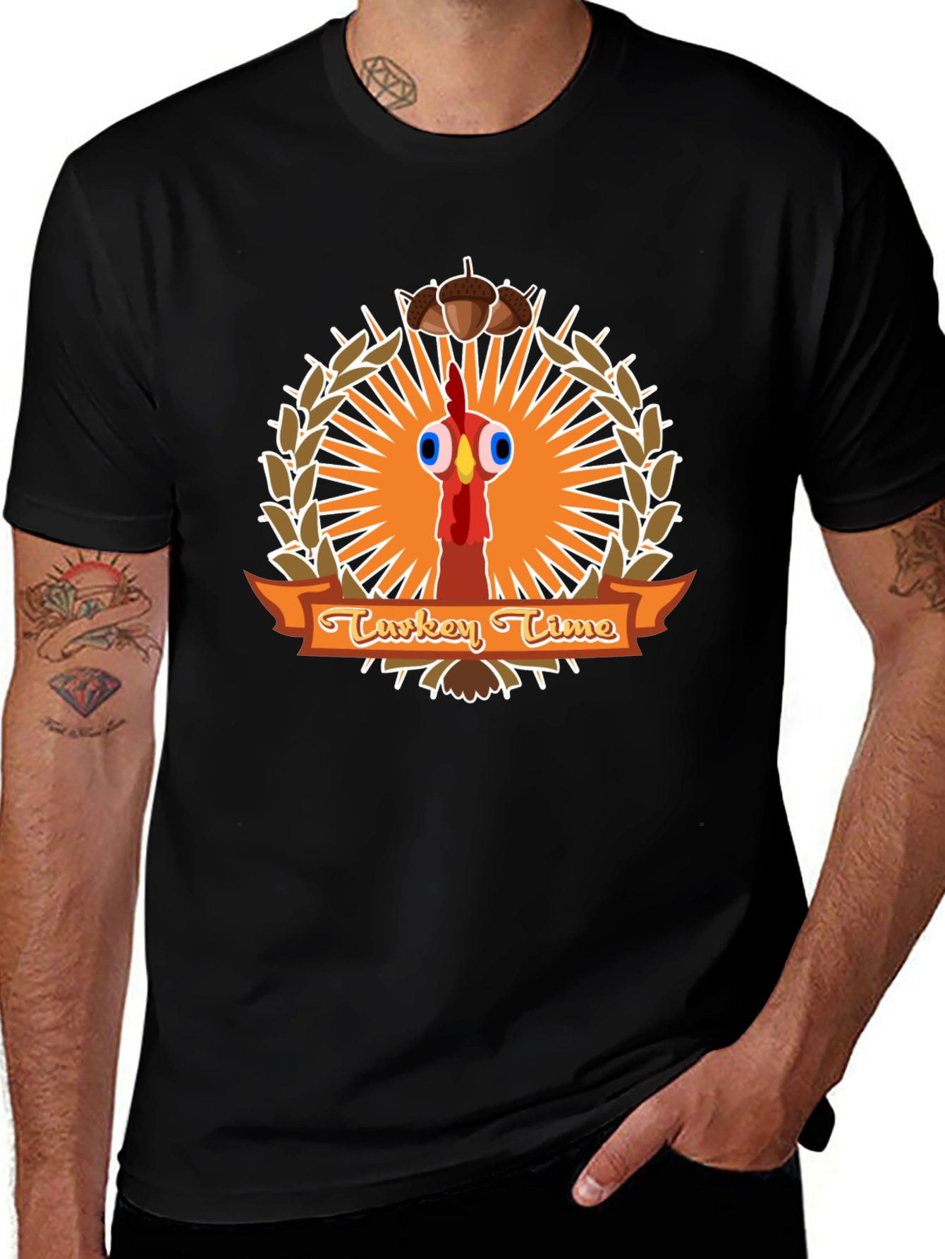 Turkey Time T-Shirt Funny Thanksgiving Tee