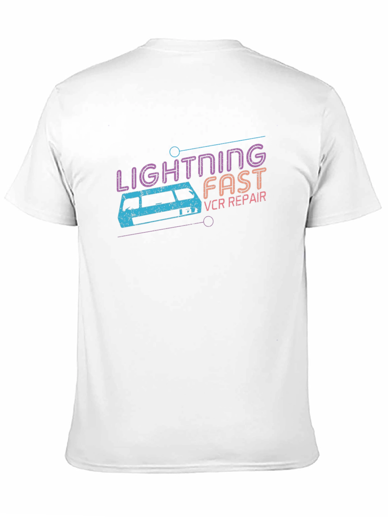 Lightning Fast VCR Repair T-Shirt - Retro 80s Style