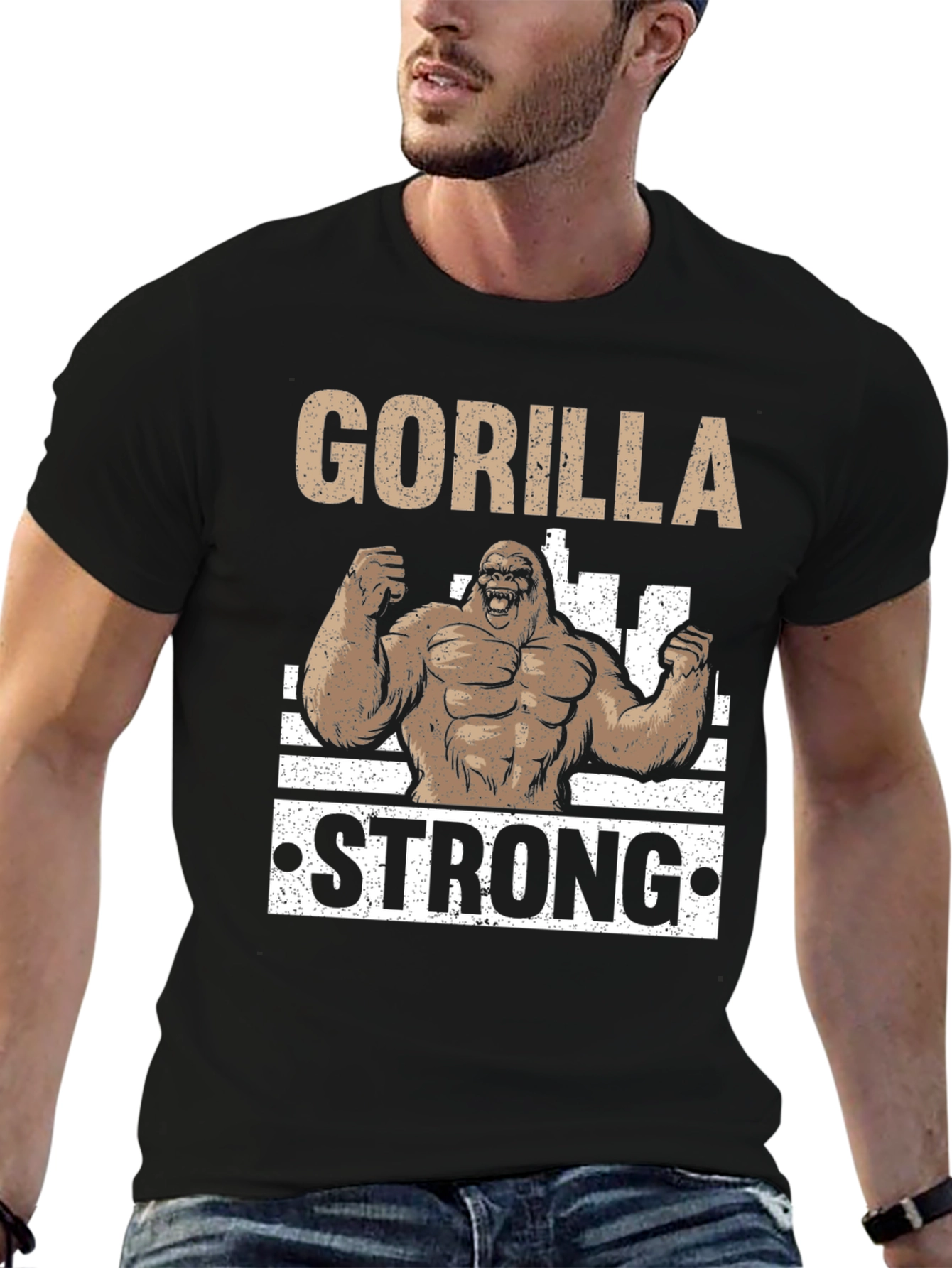 Gorilla Strong Black T-Shirt