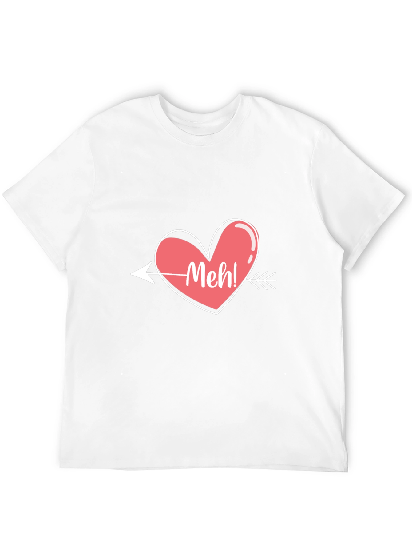 Meh! Heart Arrow Graphic Tee - Trendy Casual Style