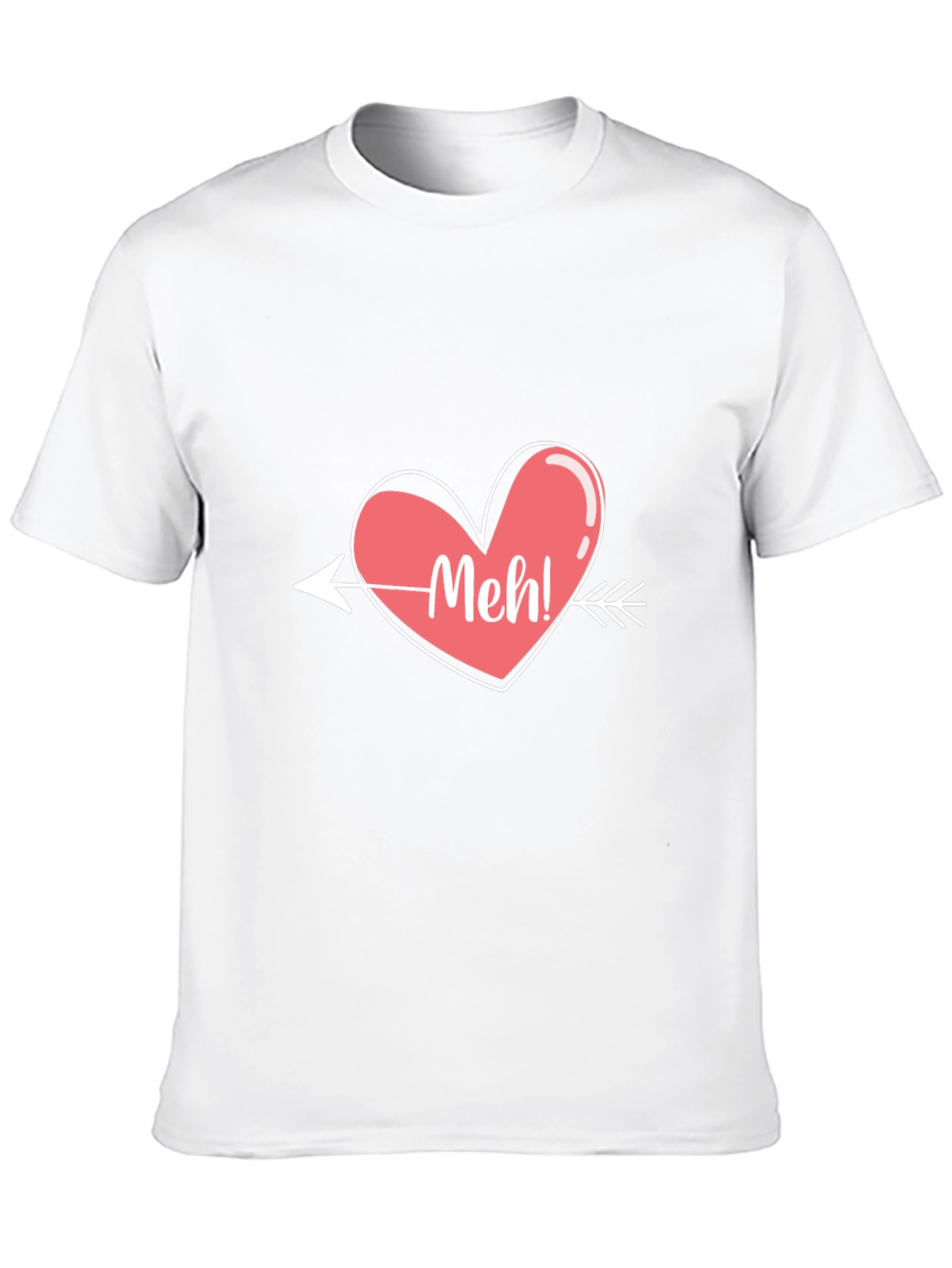 Meh! Heart Arrow Graphic Tee - Trendy Casual Style