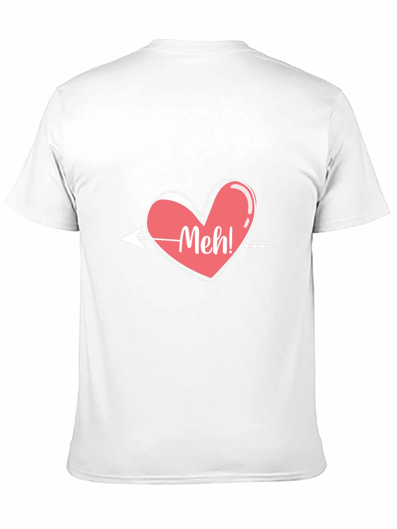 Meh! Heart Arrow Graphic Tee - Trendy Casual Style