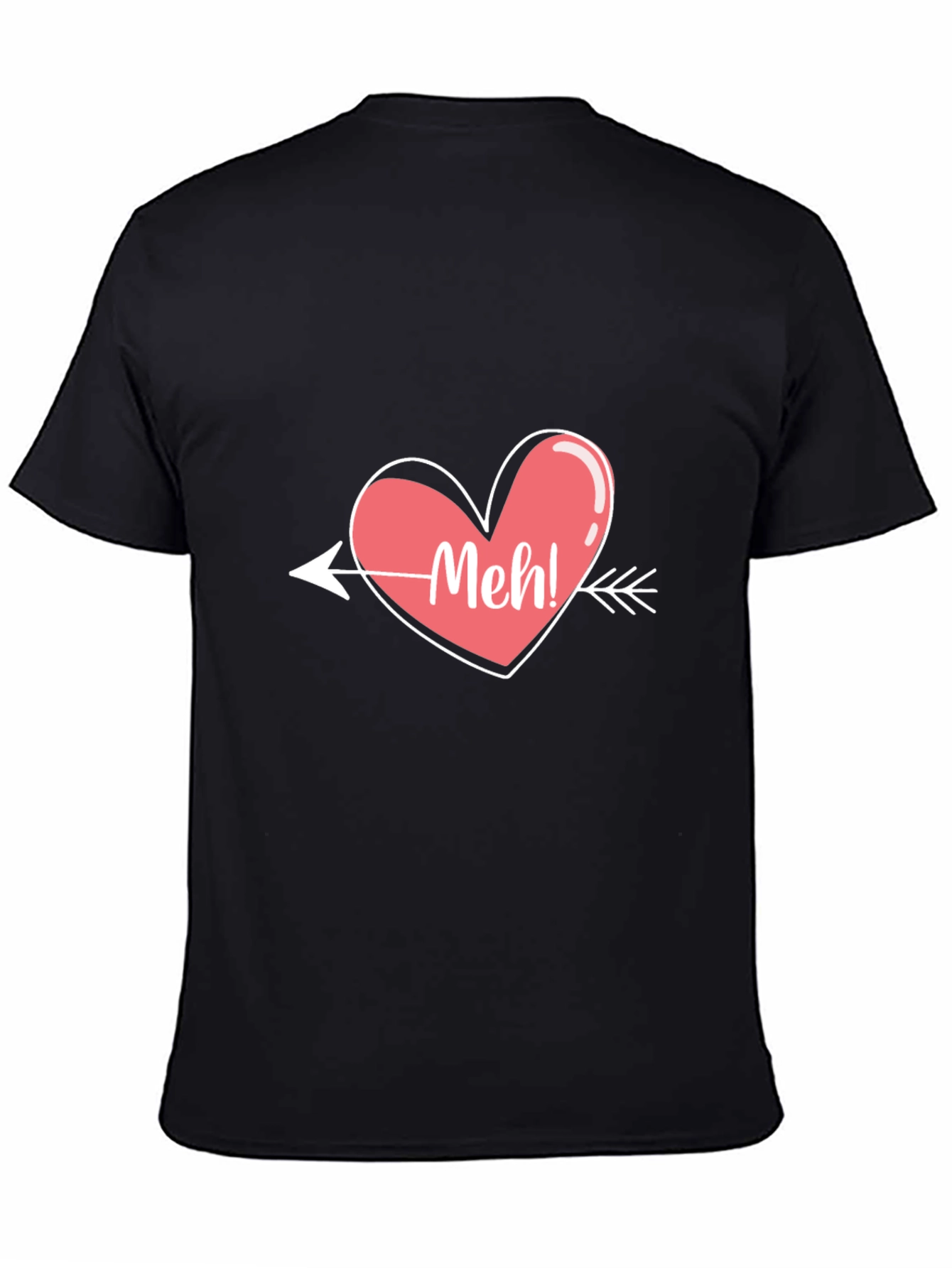 Meh! Heart Arrow Graphic Tee - Trendy Casual Style