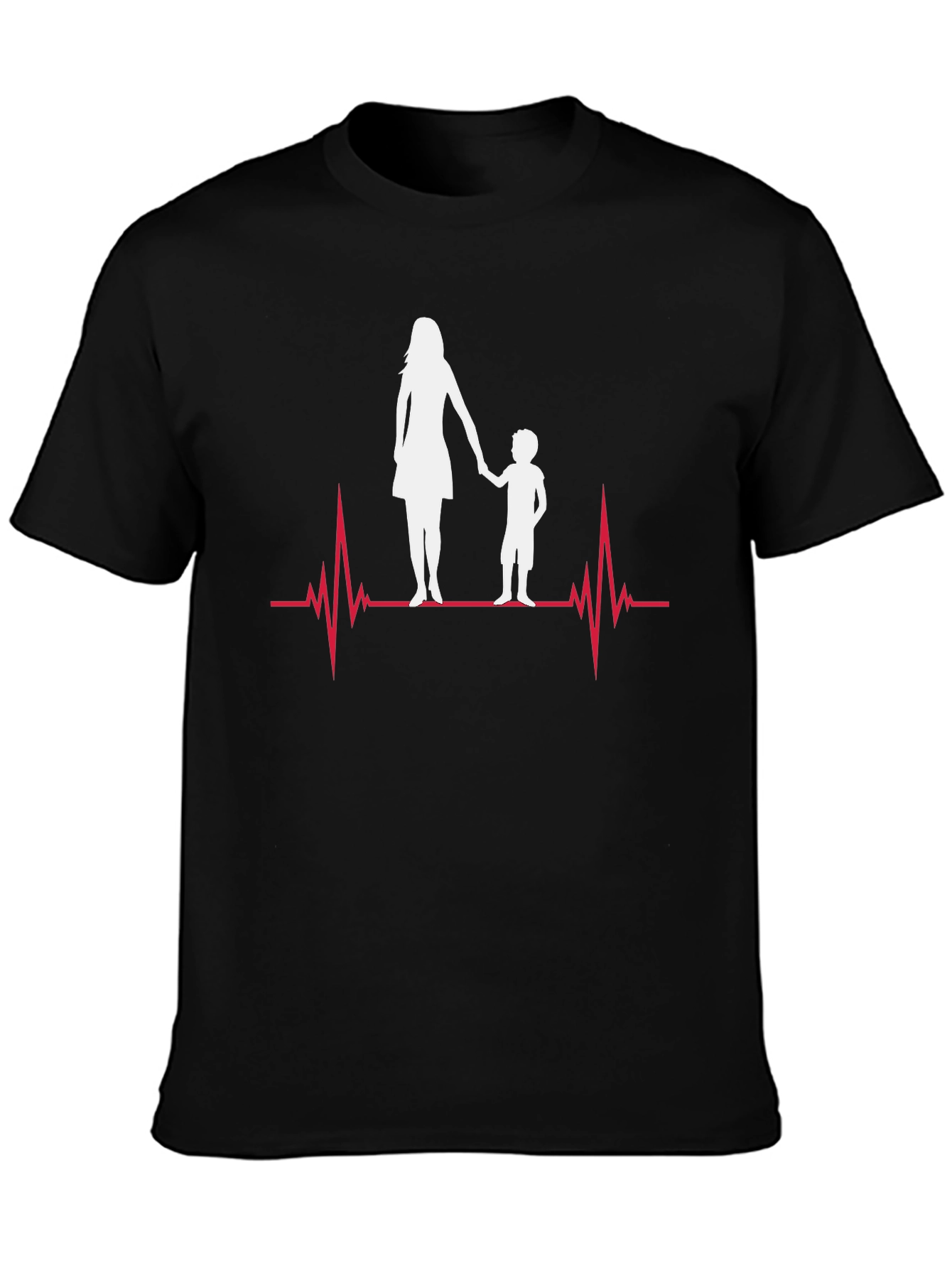 Mother & Child Heartbeat Graphic Tee