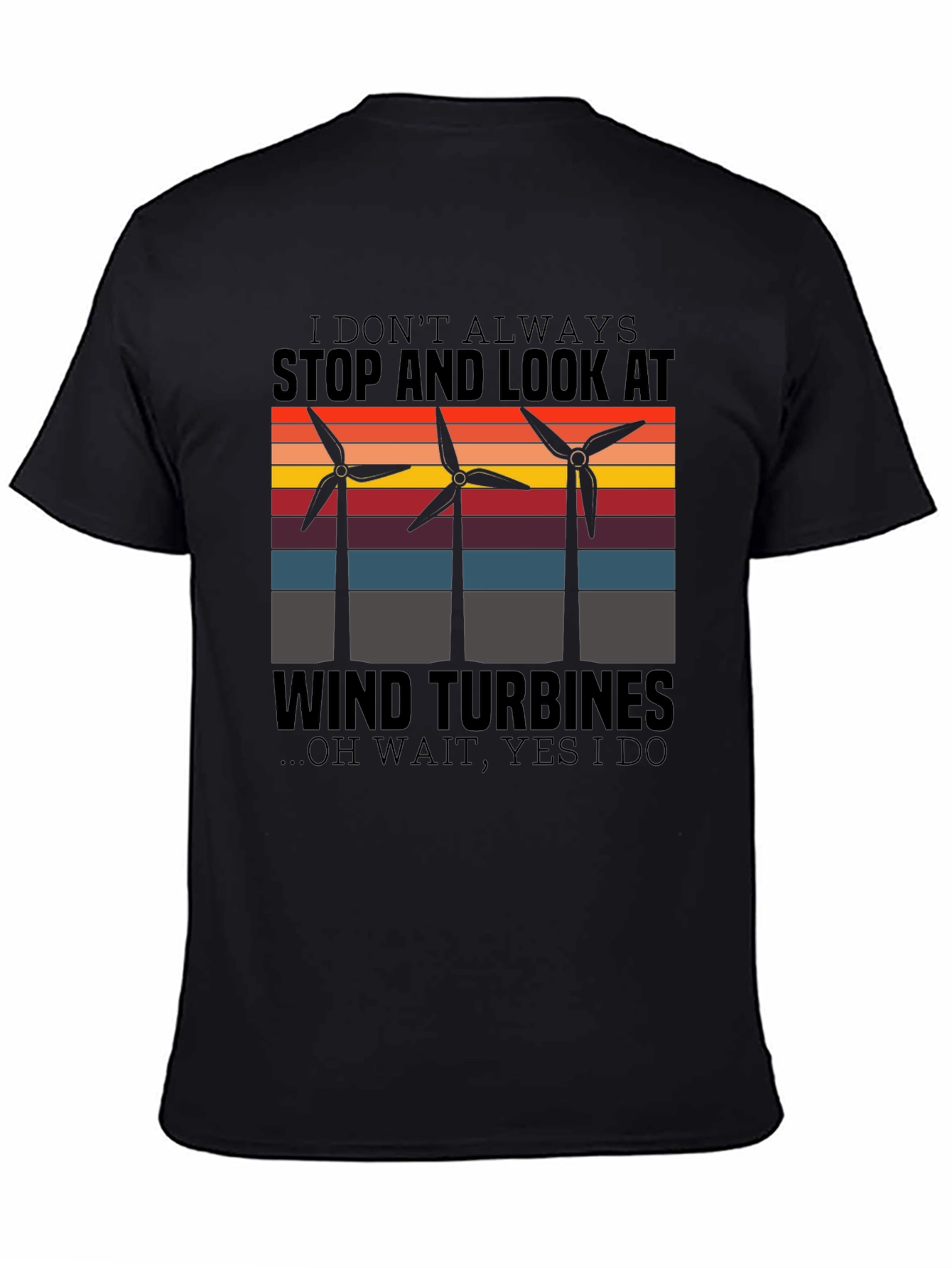 Wind Turbine Graphic T-Shirt - Environmentally Conscious Design