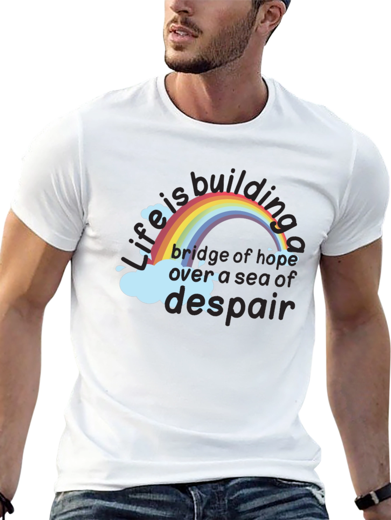 Rainbow Bridge of Hope Graphic Tee