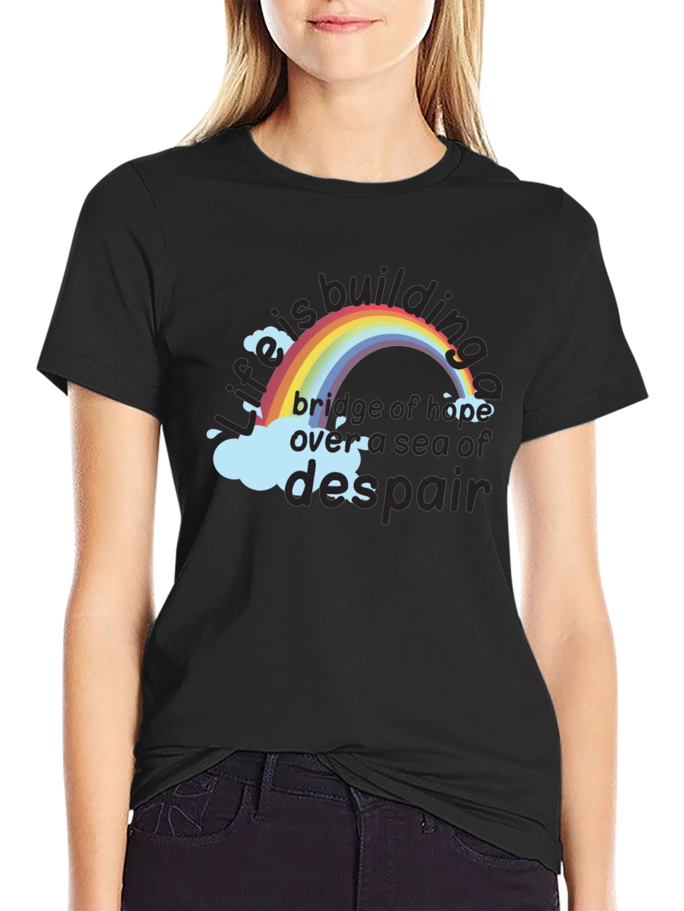 Rainbow Bridge of Hope Graphic Tee