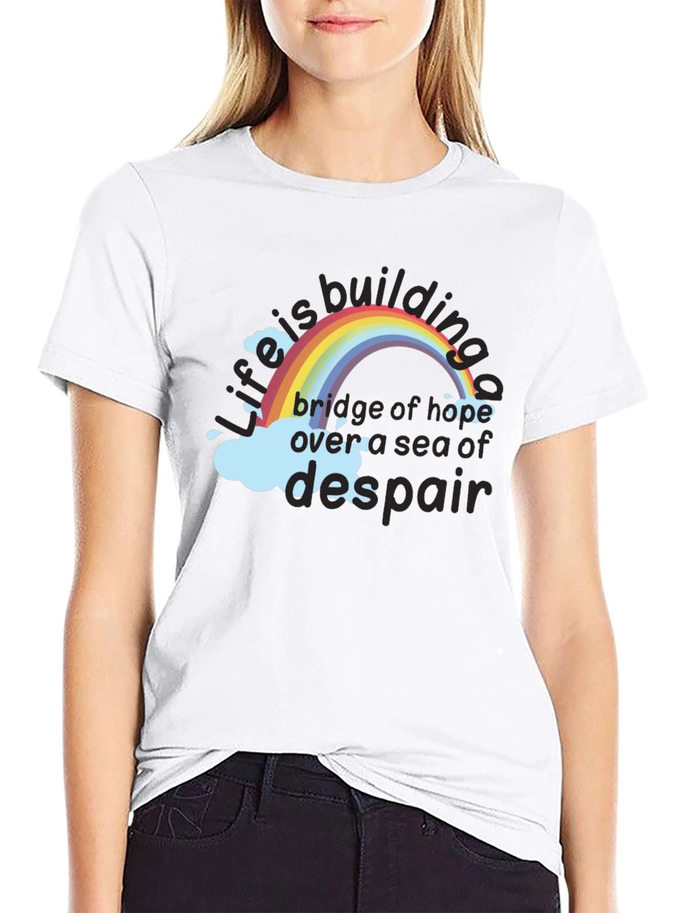 Rainbow Bridge of Hope Graphic Tee