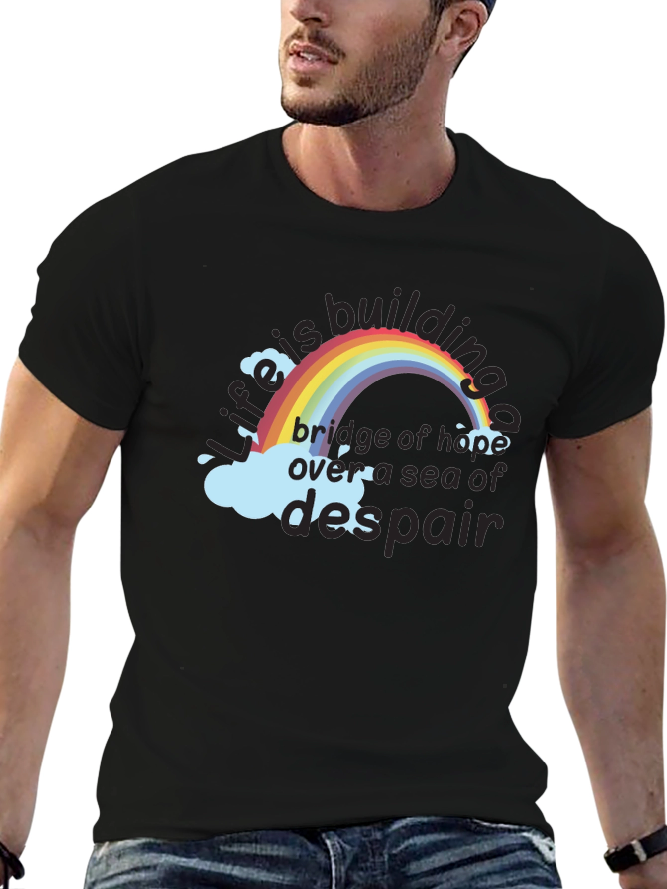 Rainbow Bridge of Hope Graphic Tee