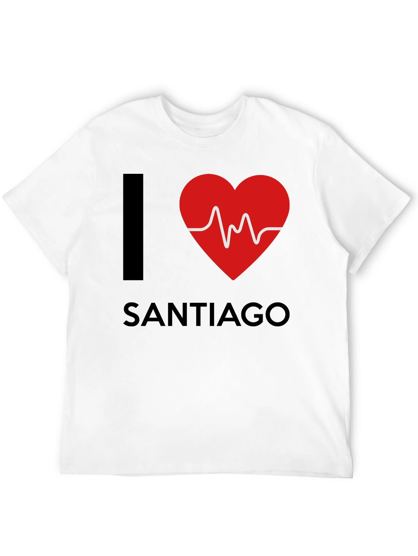 I Love Santiago T-Shirt - Heartbeat Design
