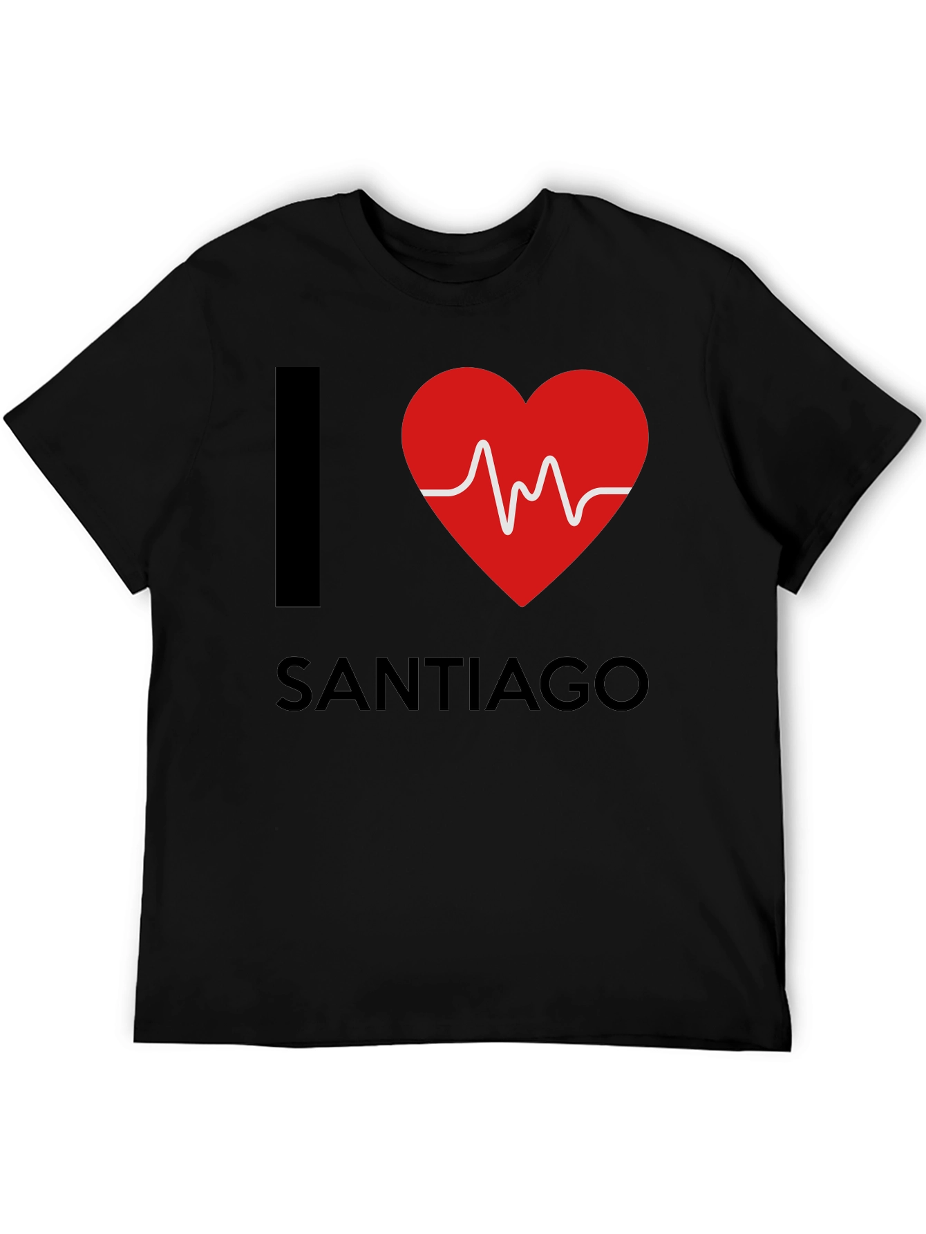 I Love Santiago T-Shirt - Heartbeat Design