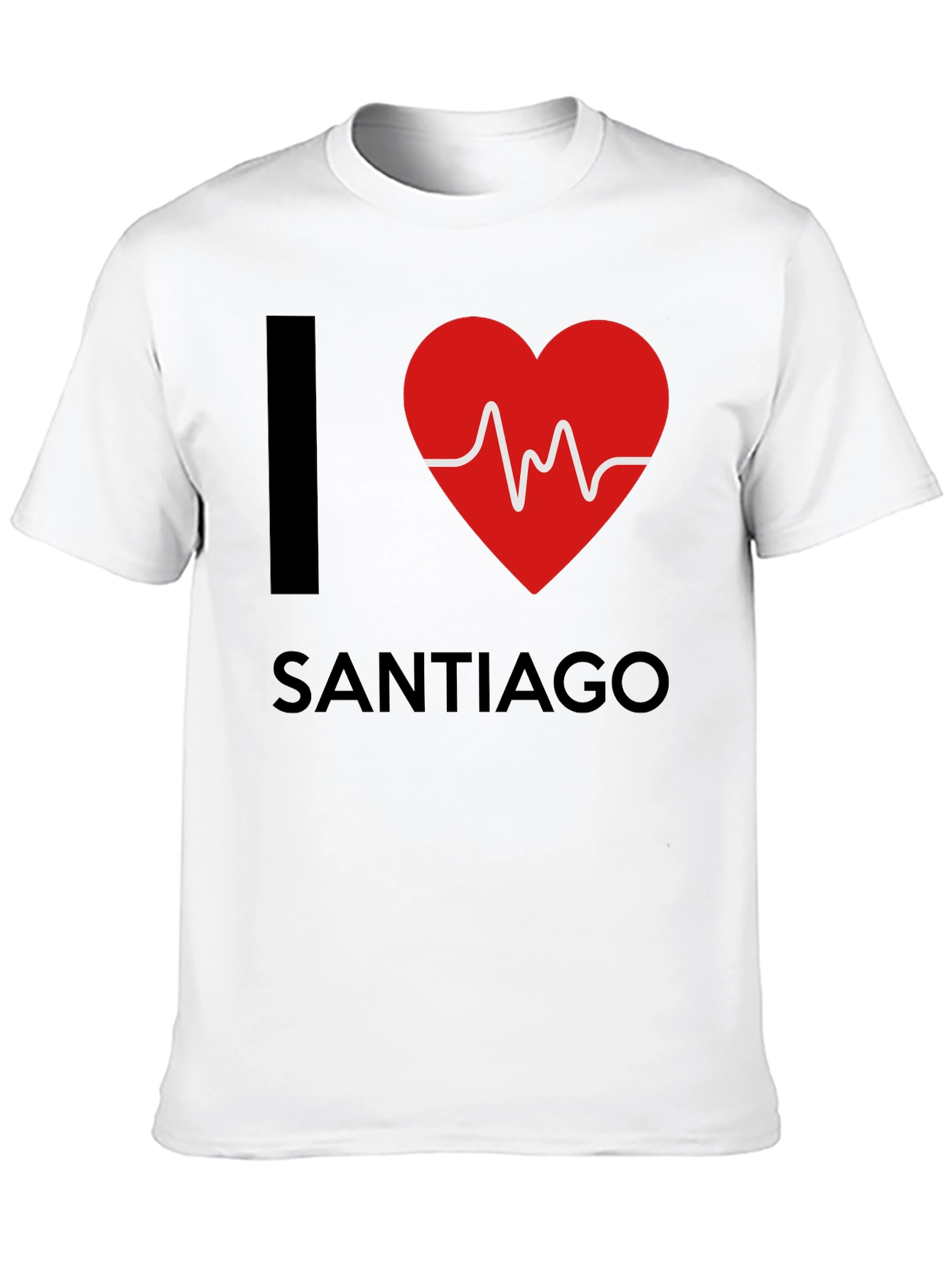 I Love Santiago T-Shirt - Heartbeat Design