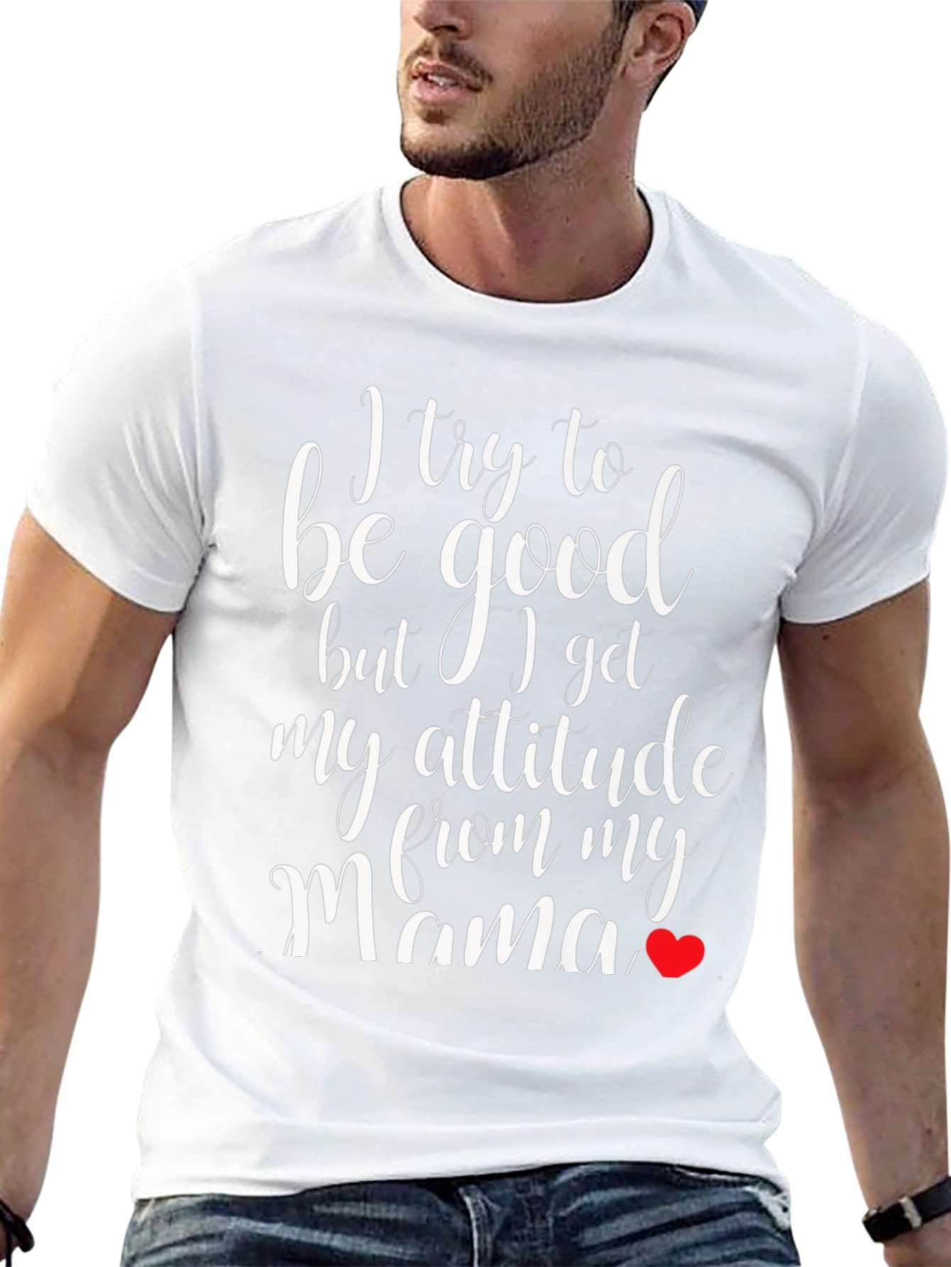 Funny Mamas Attitude Black T-Shirt