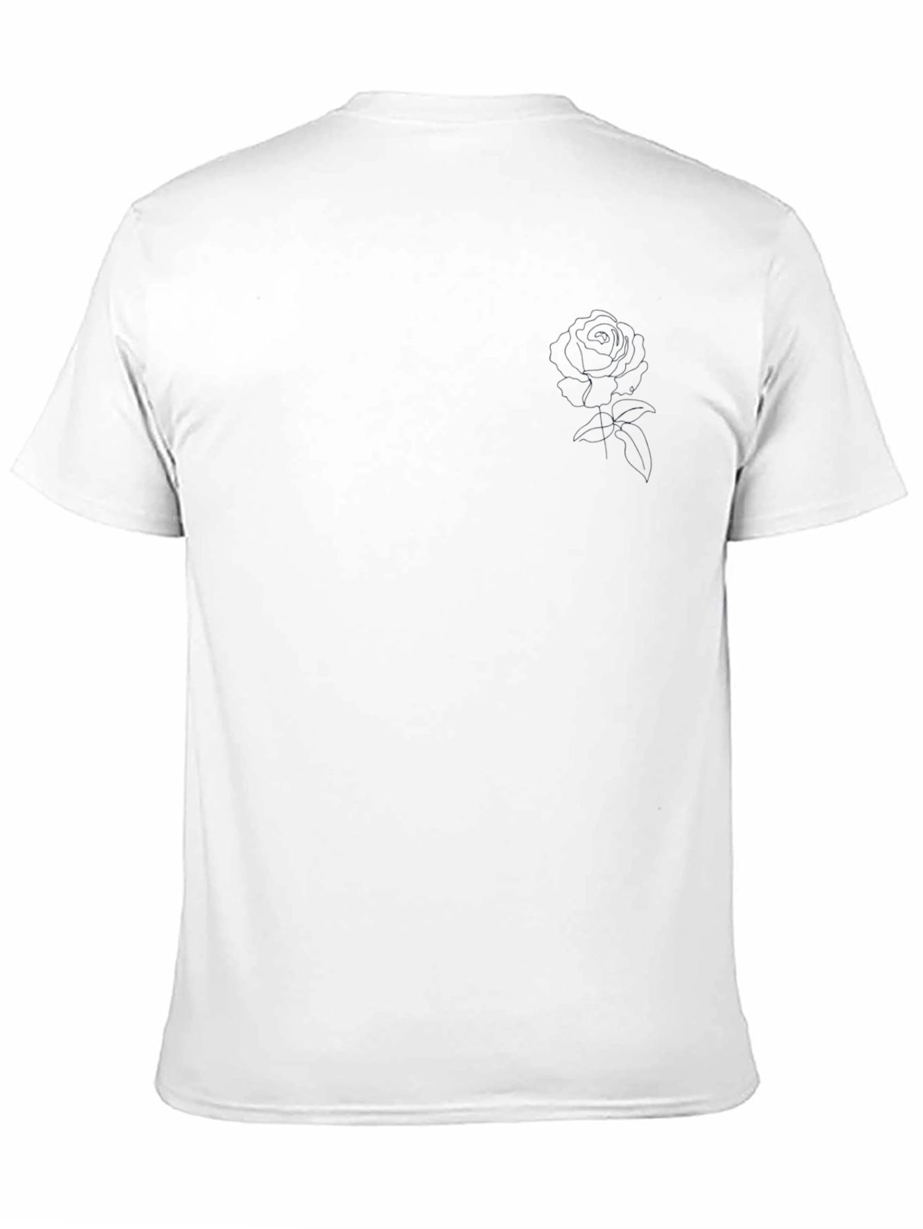 Mens Black Rose Graphic T-Shirt - Casual Style