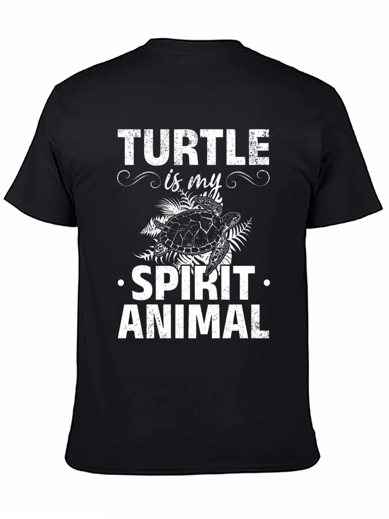 Turtle Spirit Animal Graphic Tee - Black