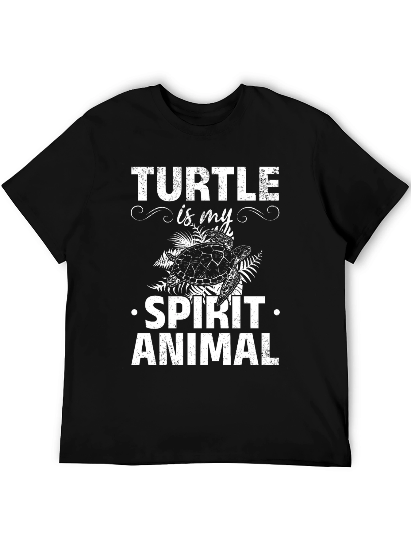 Turtle Spirit Animal Graphic Tee - Black