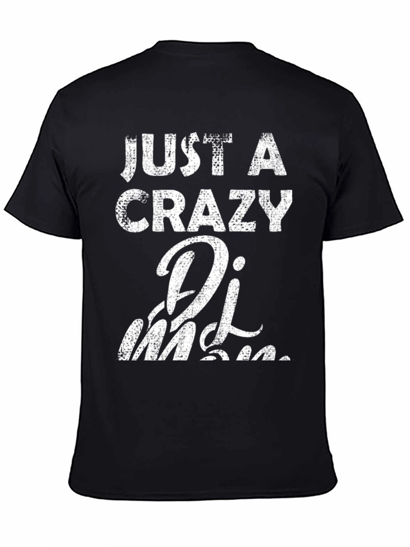 Crazy DJ Life Graphic T-Shirt - Black