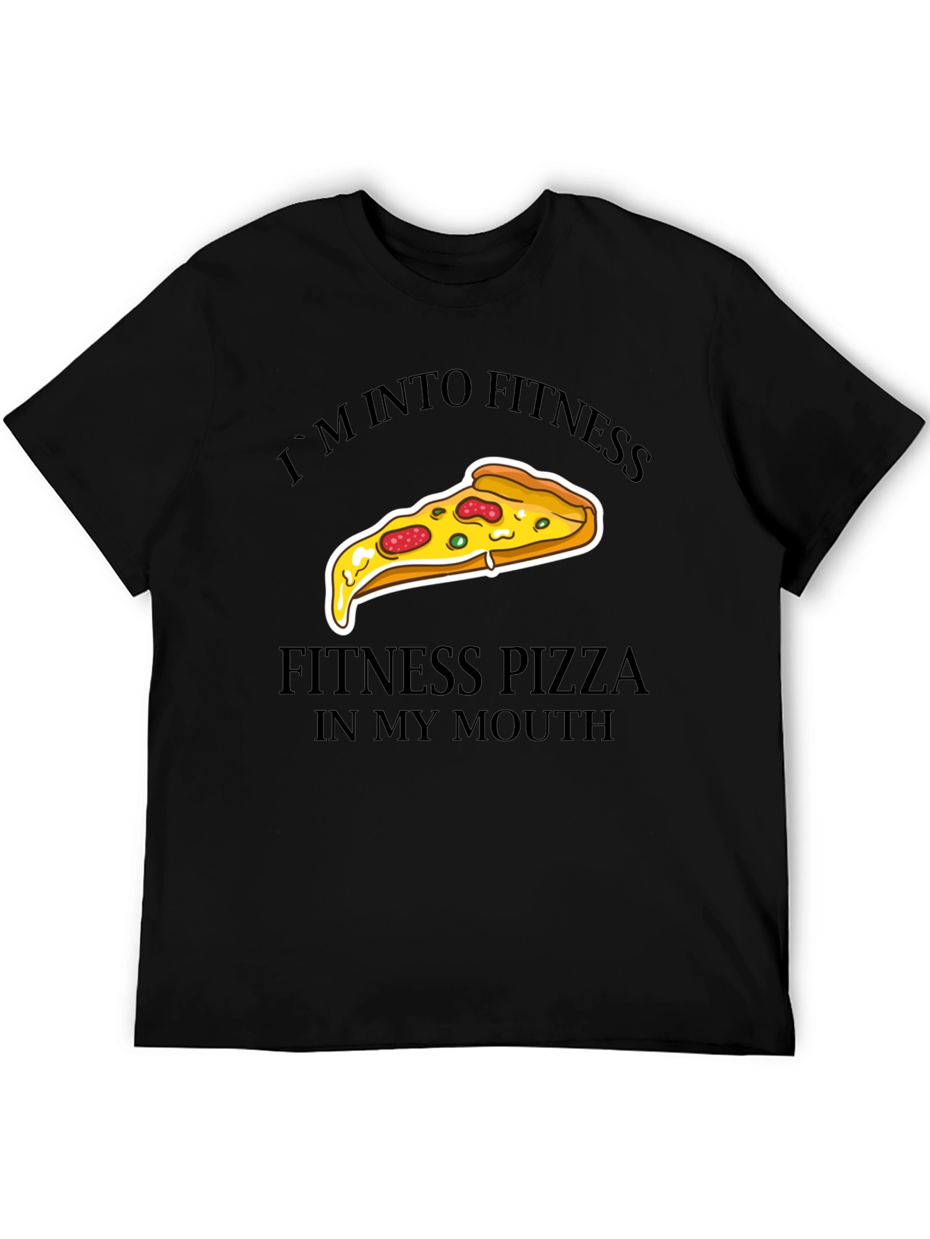 Fitness Pizza Graphic T-Shirt - Funny Foodie Tee
