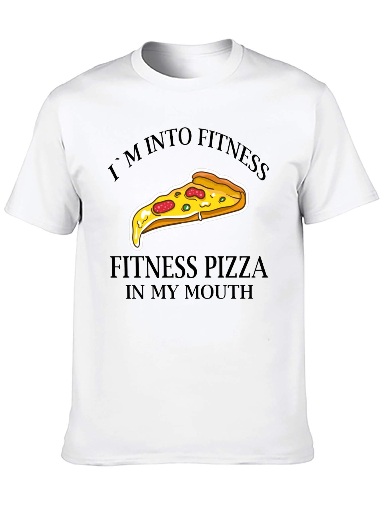 Fitness Pizza Graphic T-Shirt - Funny Foodie Tee
