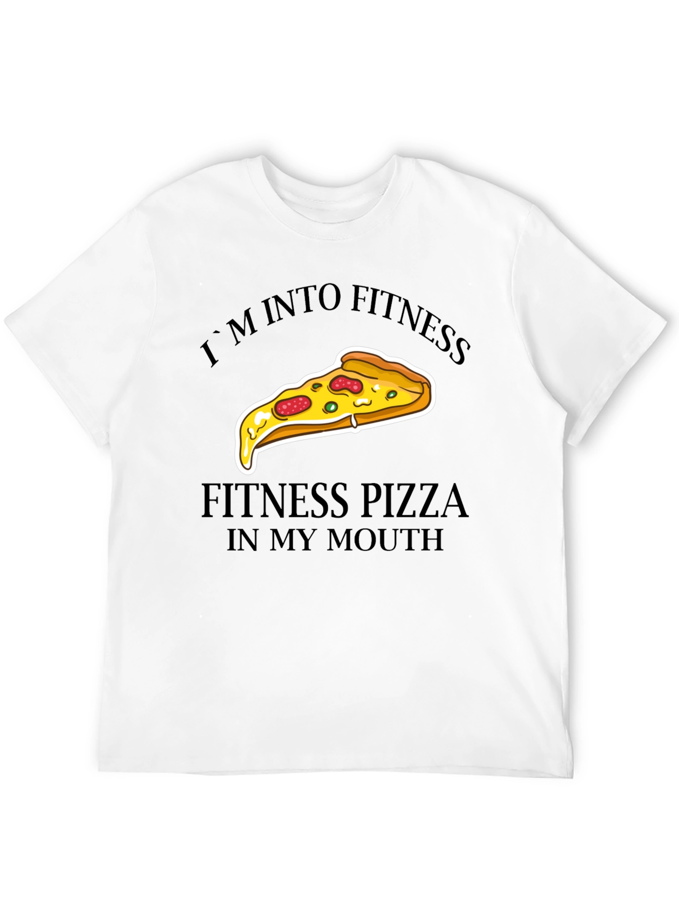Fitness Pizza Graphic T-Shirt - Funny Foodie Tee