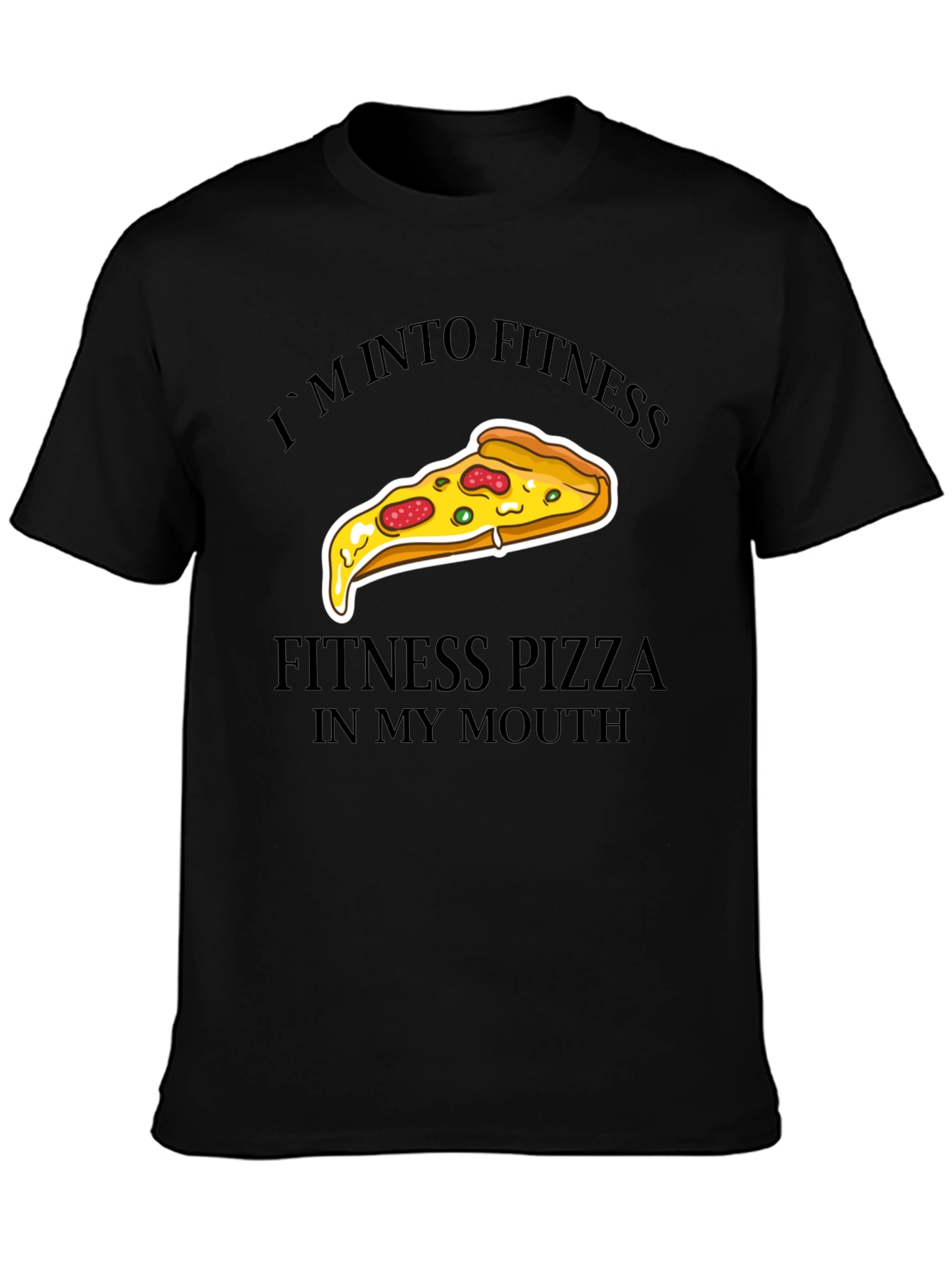 Fitness Pizza Graphic T-Shirt - Funny Foodie Tee