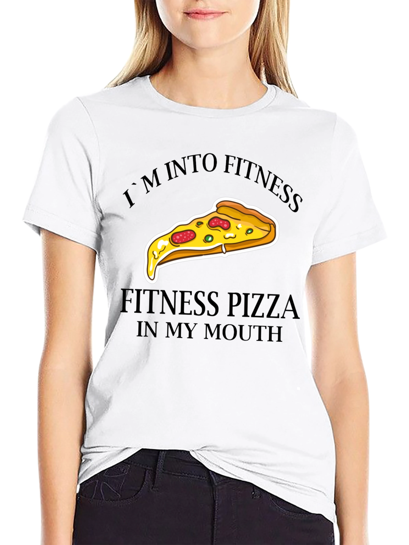 Fitness Pizza Graphic T-Shirt - Funny Foodie Tee