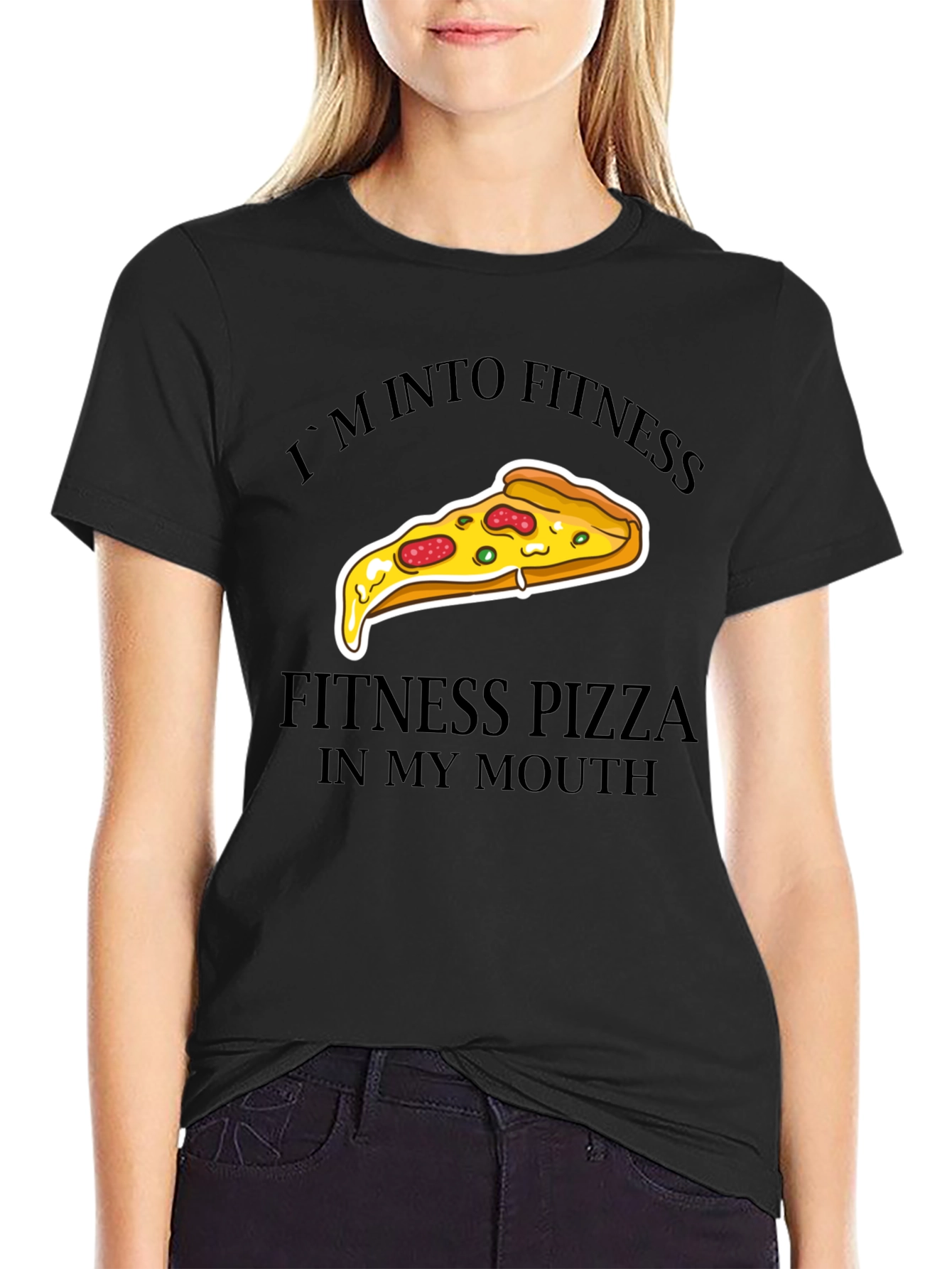 Fitness Pizza Graphic T-Shirt - Funny Foodie Tee