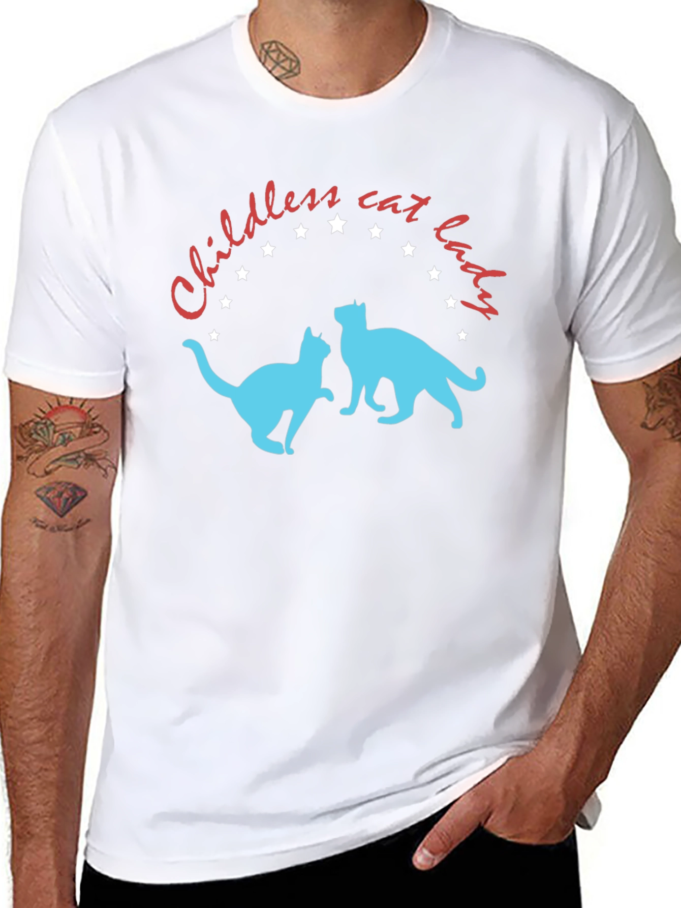 Childless Cat Lady T-Shirt - Novelty Graphic Tee