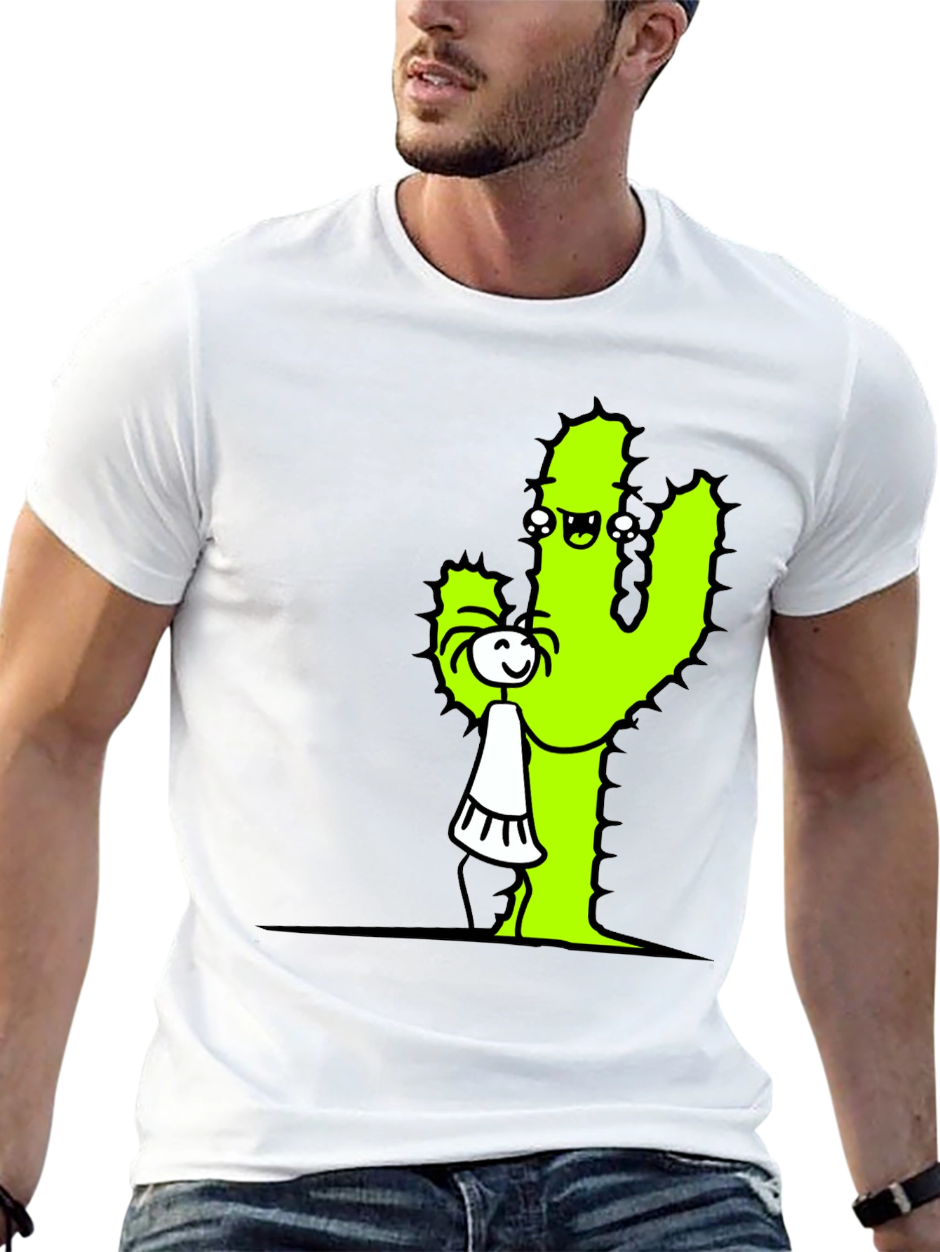Cactus Hug T-Shirt - Funny Graphic Tee