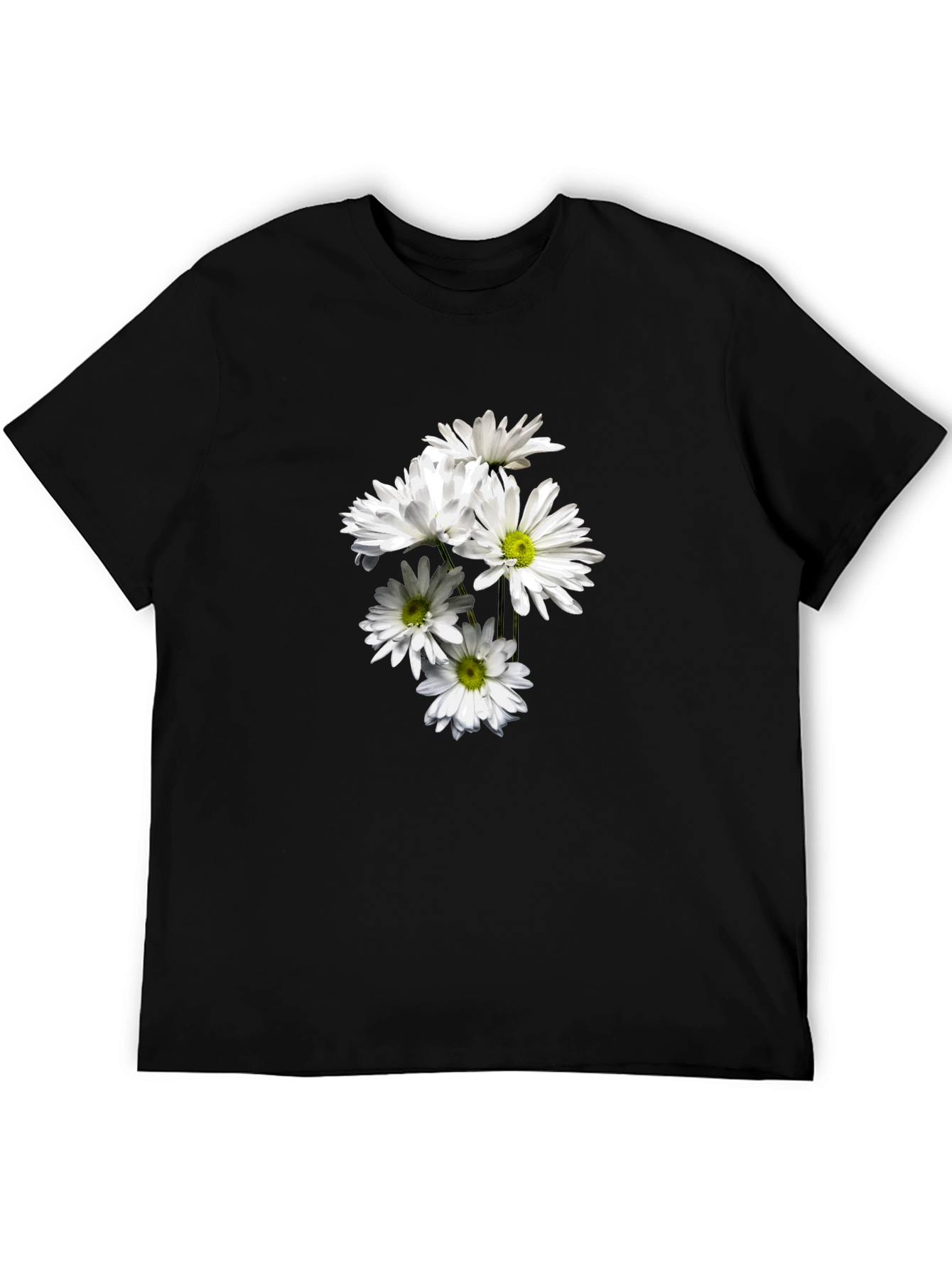 Daisy Graphic Black Tee - Soft & Stylish