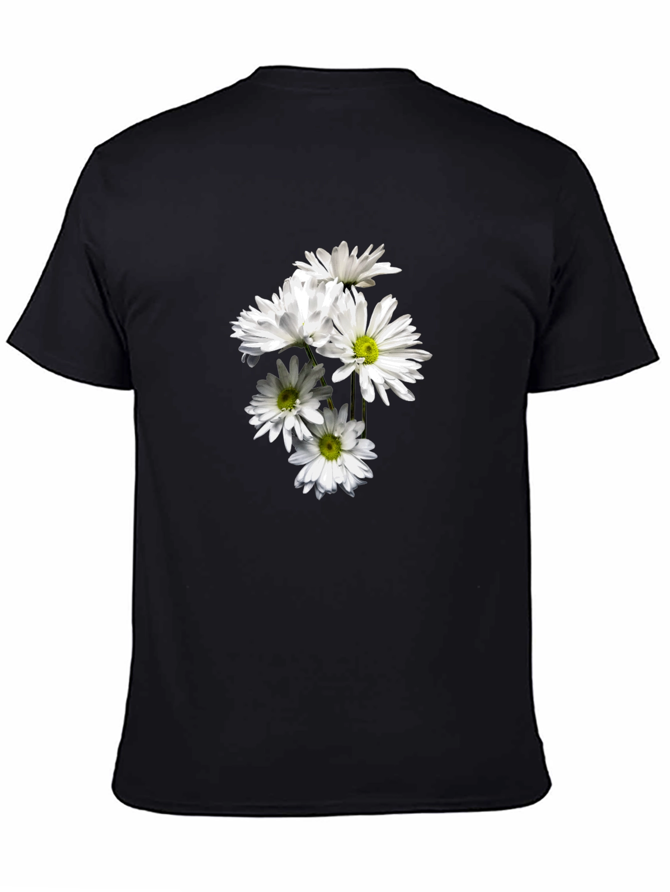 Daisy Graphic Black Tee - Soft & Stylish