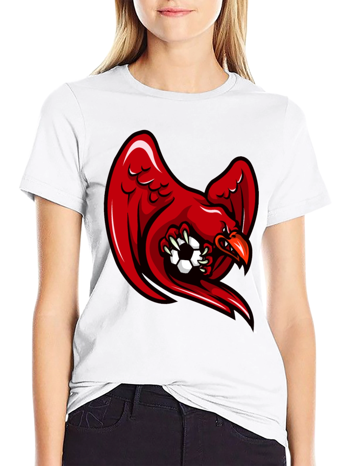Red Eagle Soccer Black T-Shirt