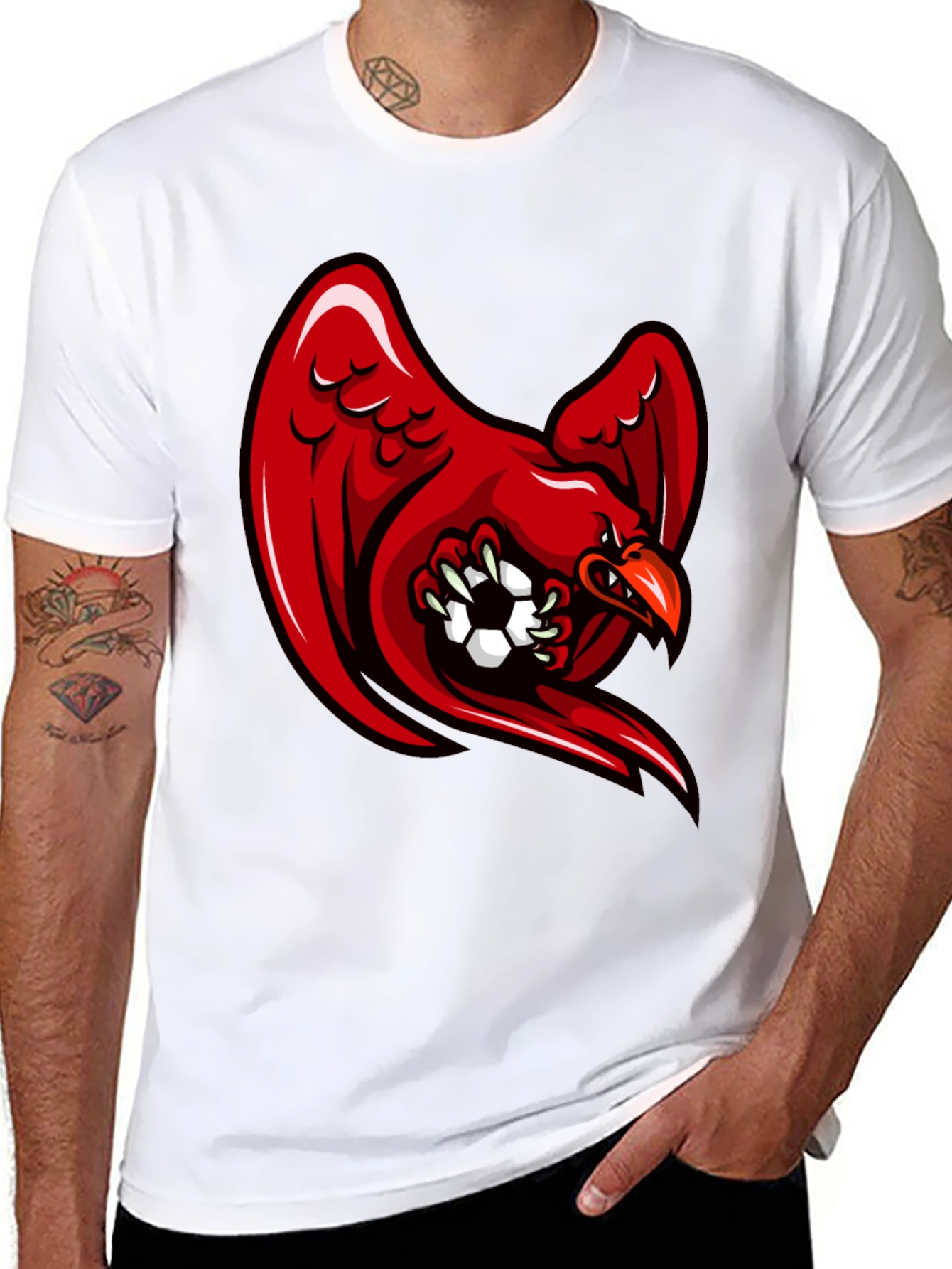 Red Eagle Soccer Black T-Shirt