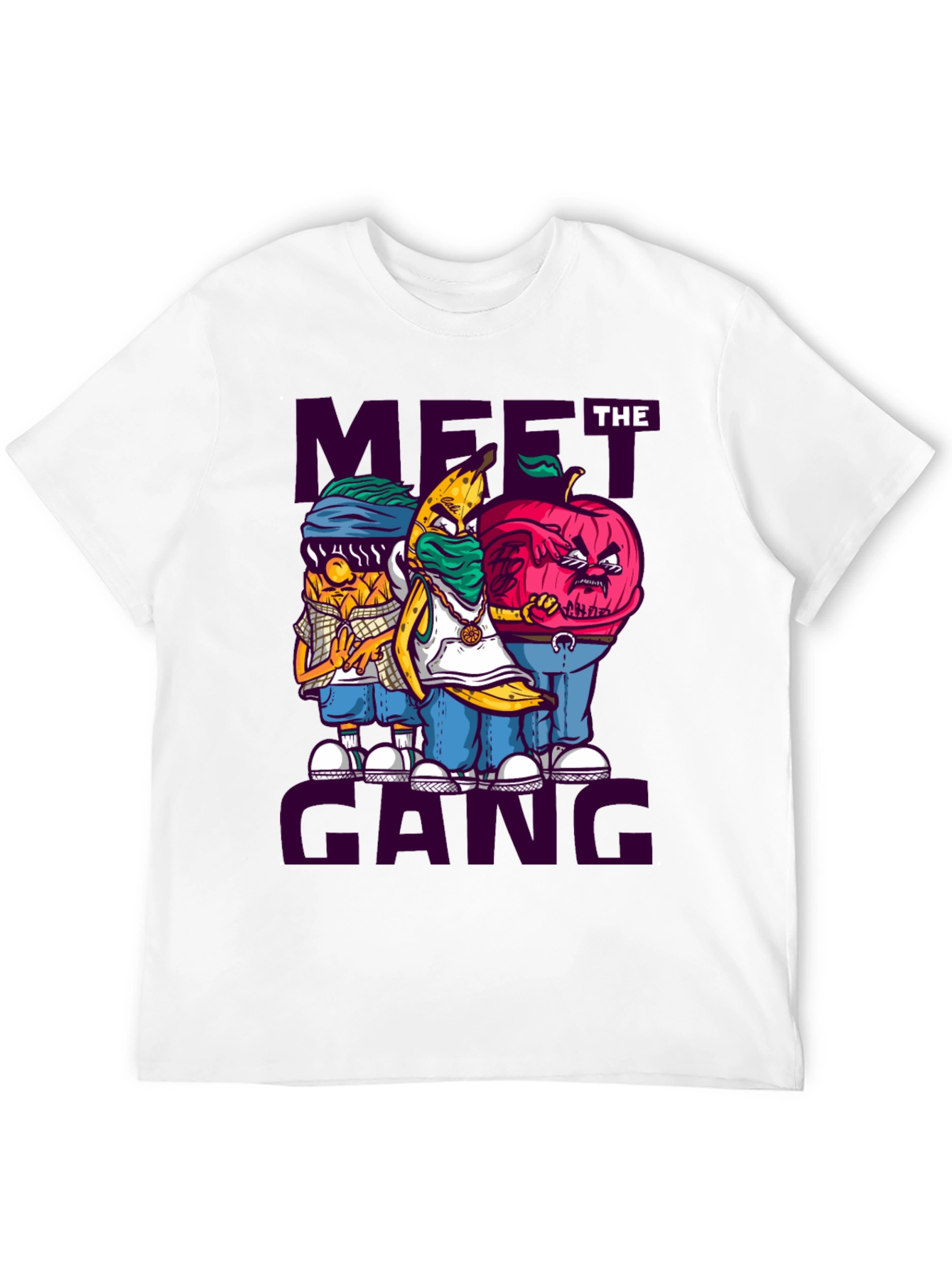Meet the Gang T-Shirt - Urban Fruit Cartoon Tee