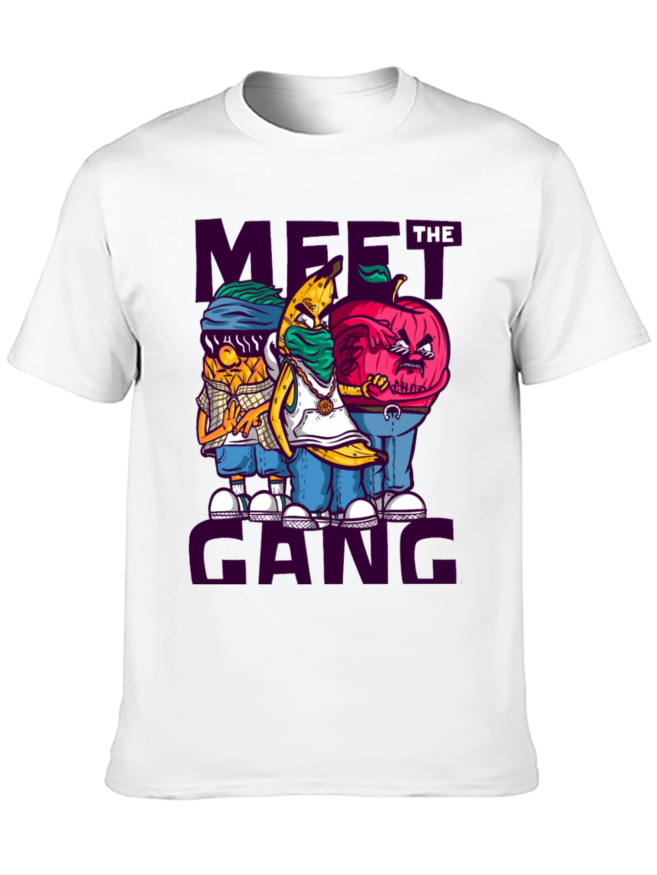 Meet the Gang T-Shirt - Urban Fruit Cartoon Tee