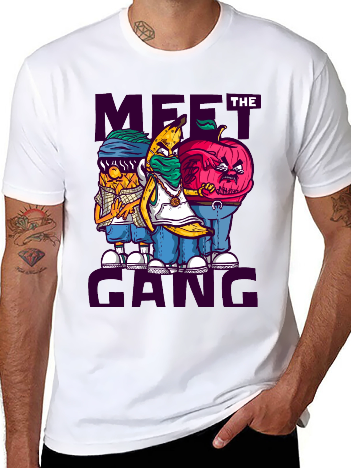 Meet the Gang T-Shirt - Urban Fruit Cartoon Tee